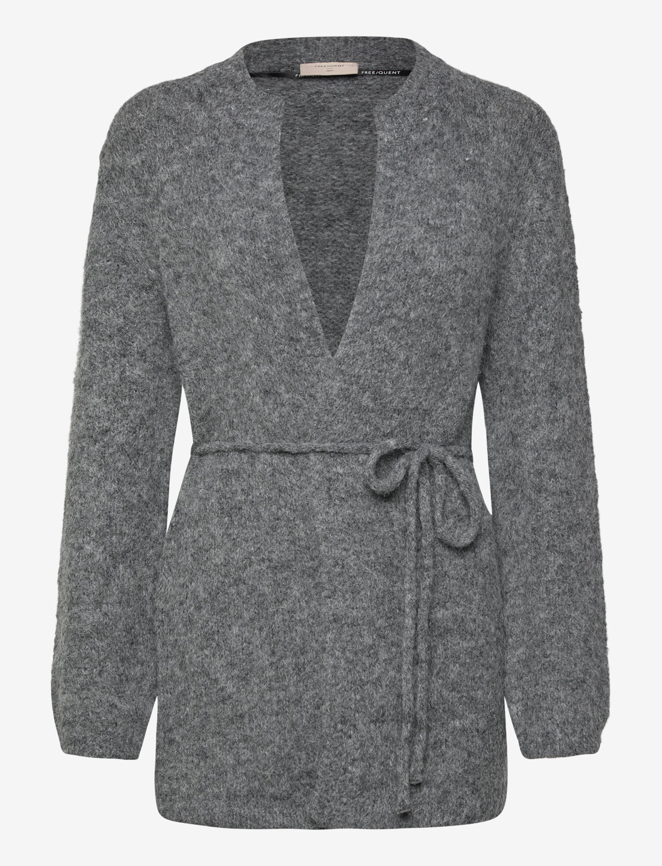 FREE/QUENT - Wrap cardigan  - cardigans - dark grey melange - 0