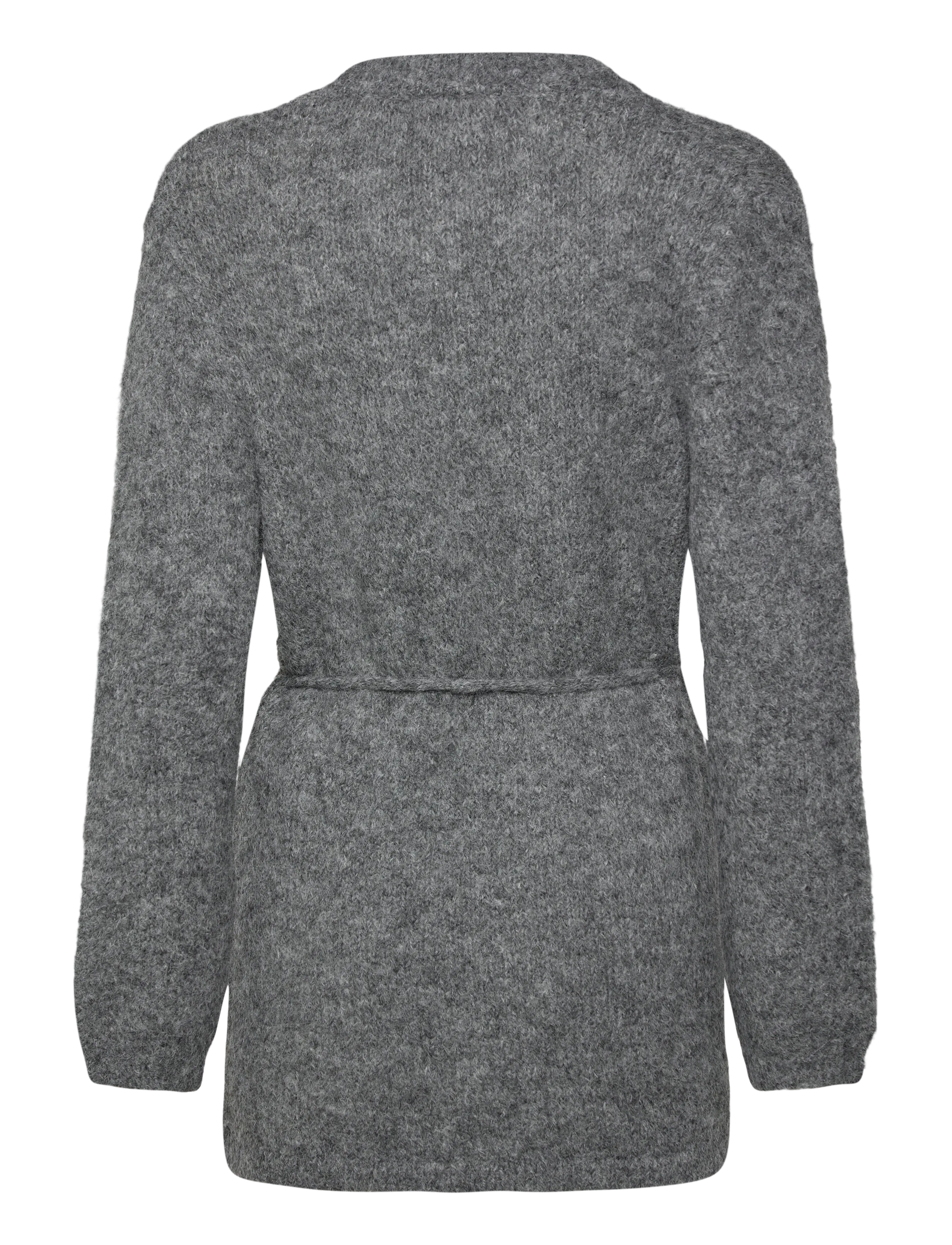 FREE/QUENT - Wrap cardigan  - dark grey melange - 1