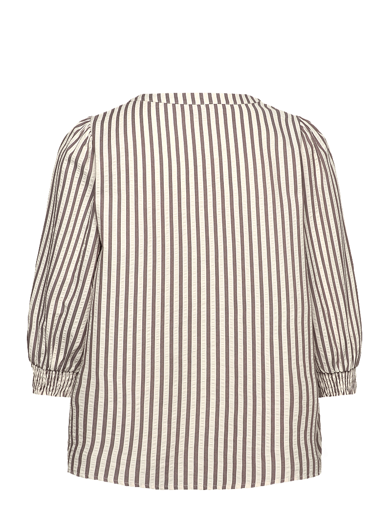 FREE/QUENT - Shirt - lühikeste varrukatega pluusid - morel w. star off-white - 2