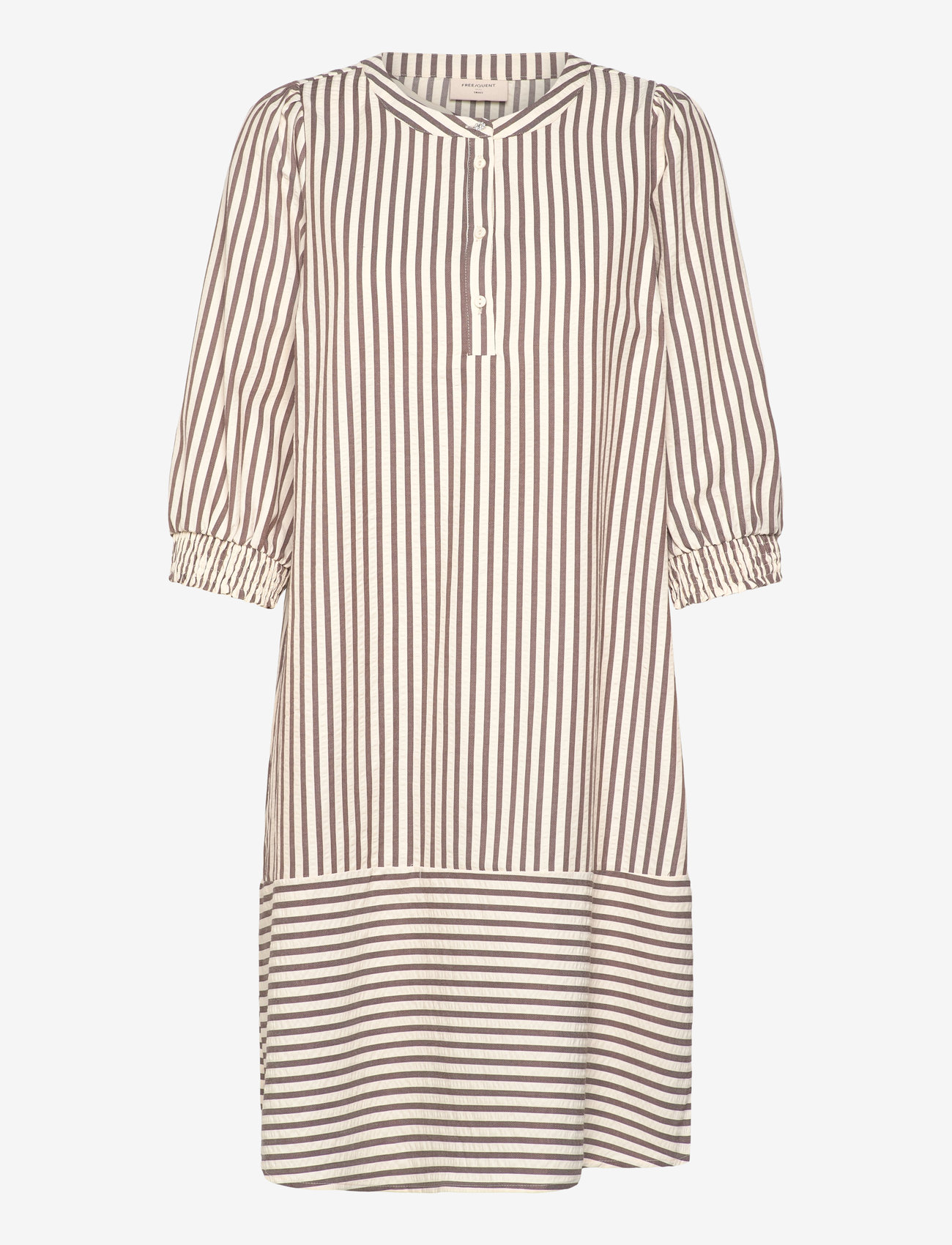 FREE/QUENT - Dress  - sommarklänningar - morel w. star off-white - 1