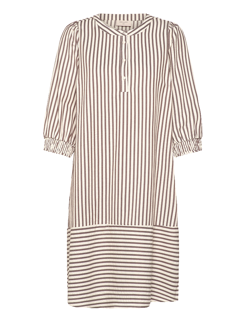 FREE/QUENT - Dress - sommarklänningar - morel w. star off-white - 1