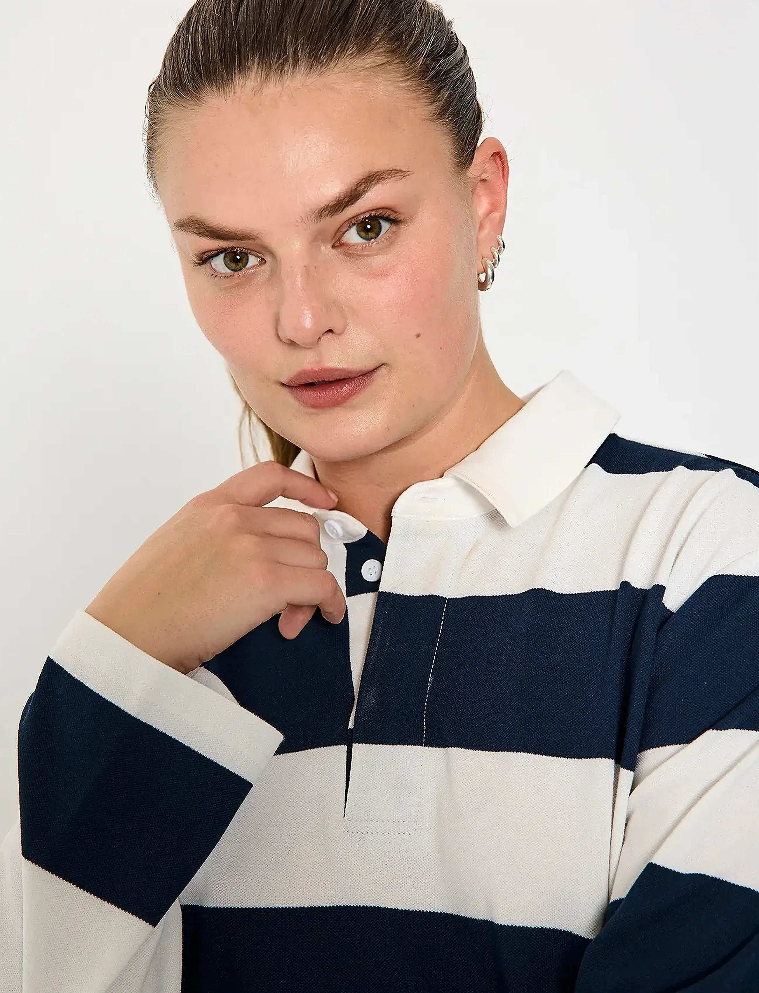 FREE/QUENT - FQNILLA-POLOSHIRT - navy blazer w. brilliant white - 3