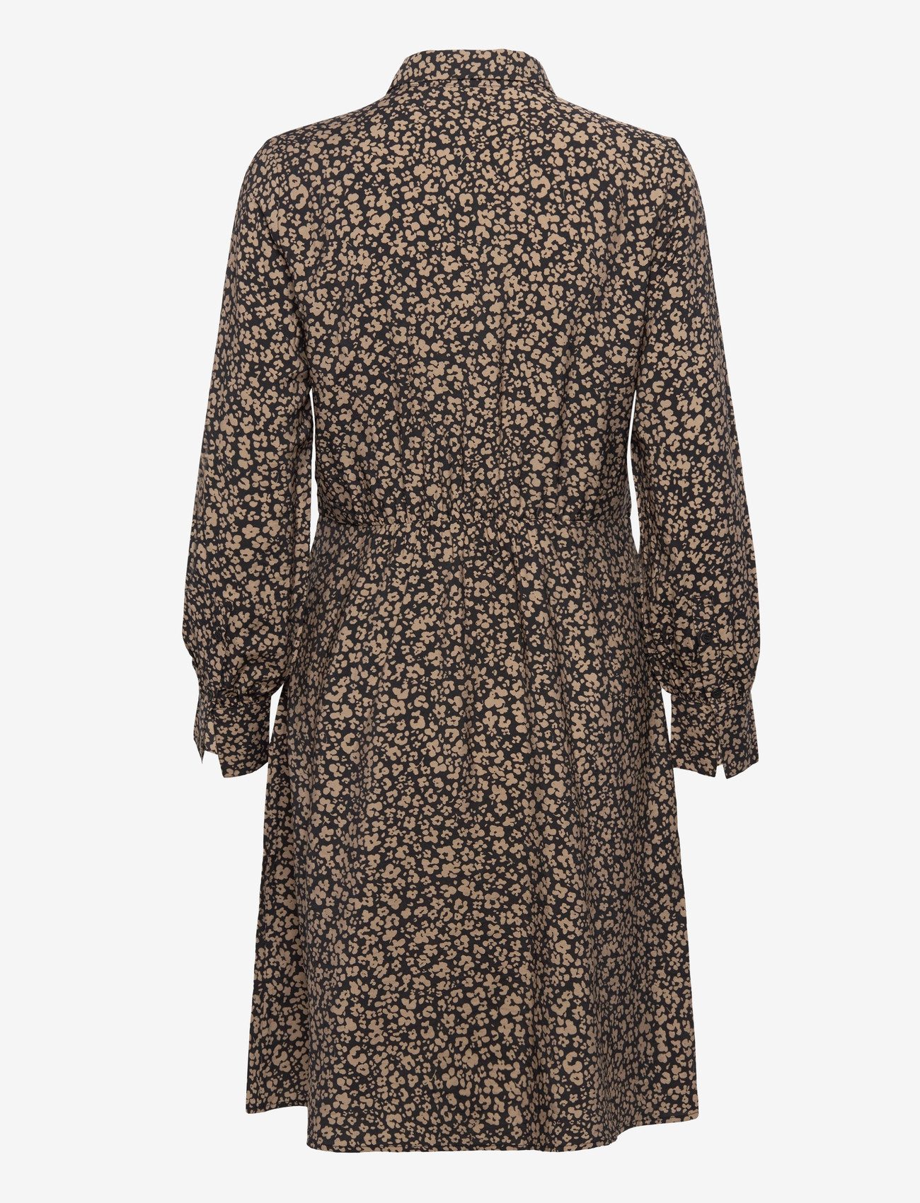 FREE/QUENT - FQMOLLI-DRESS - skjortklänningar - black w. desert taupe - 1