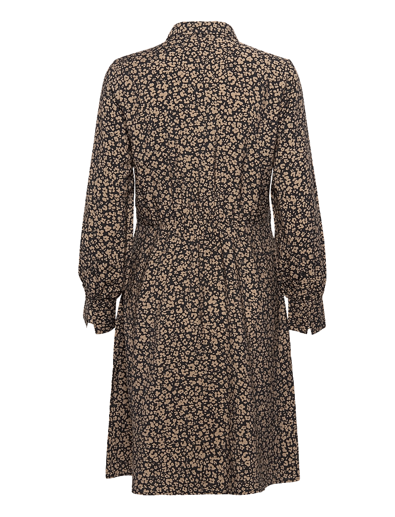 FREE/QUENT - FQMOLLI-DRESS - skjortklänningar - black w. desert taupe - 1