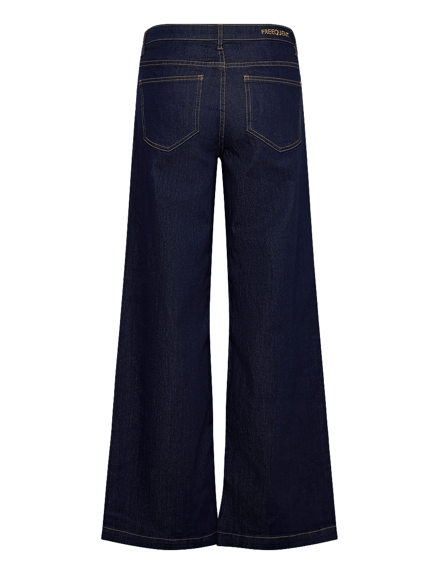 FREE/QUENT - FQSINDY-JEANS - hosen mit weitem bein - dark blue denim - 2