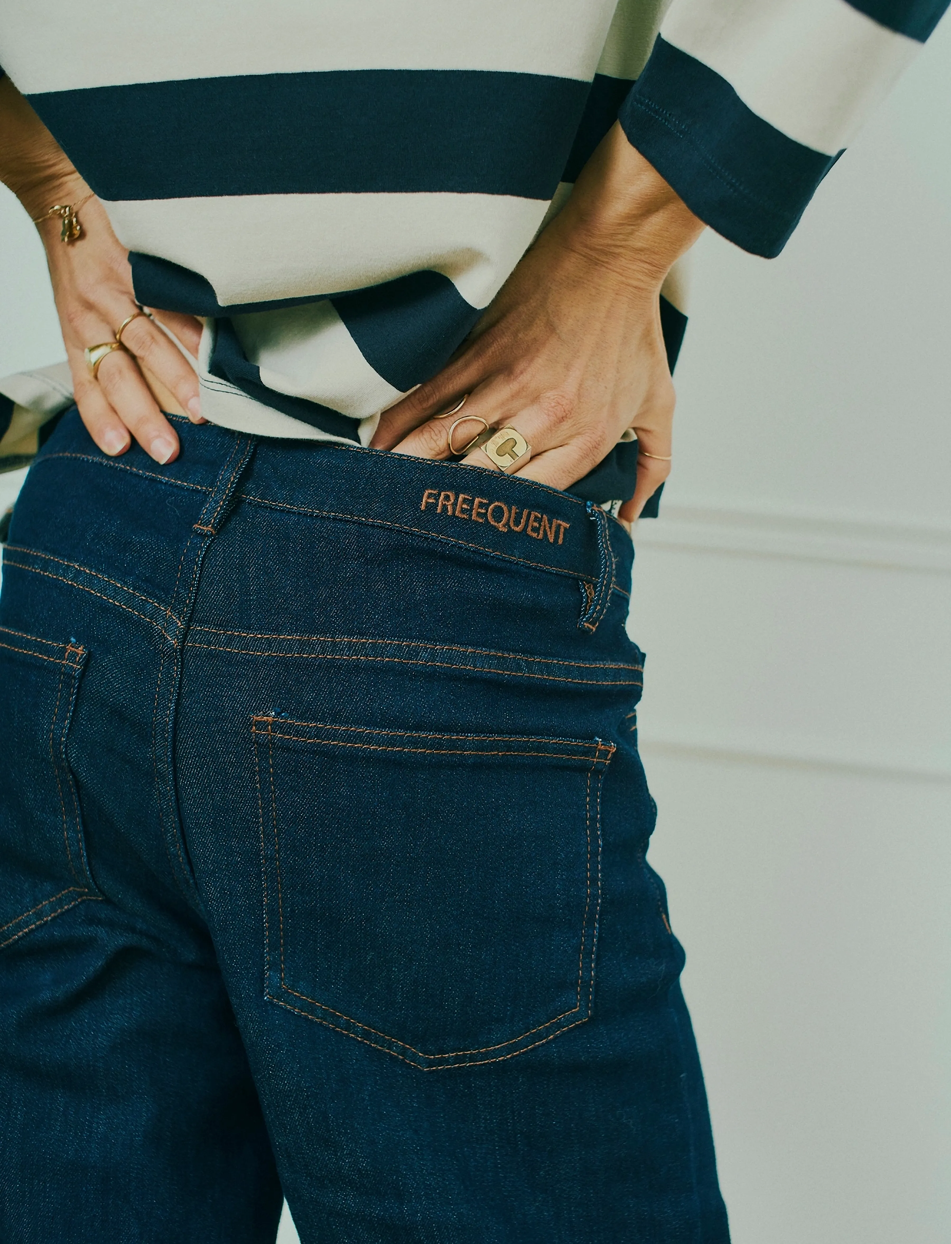 FREE/QUENT - FQSINDY-JEANS - spodnie szerokie - dark blue denim - 3