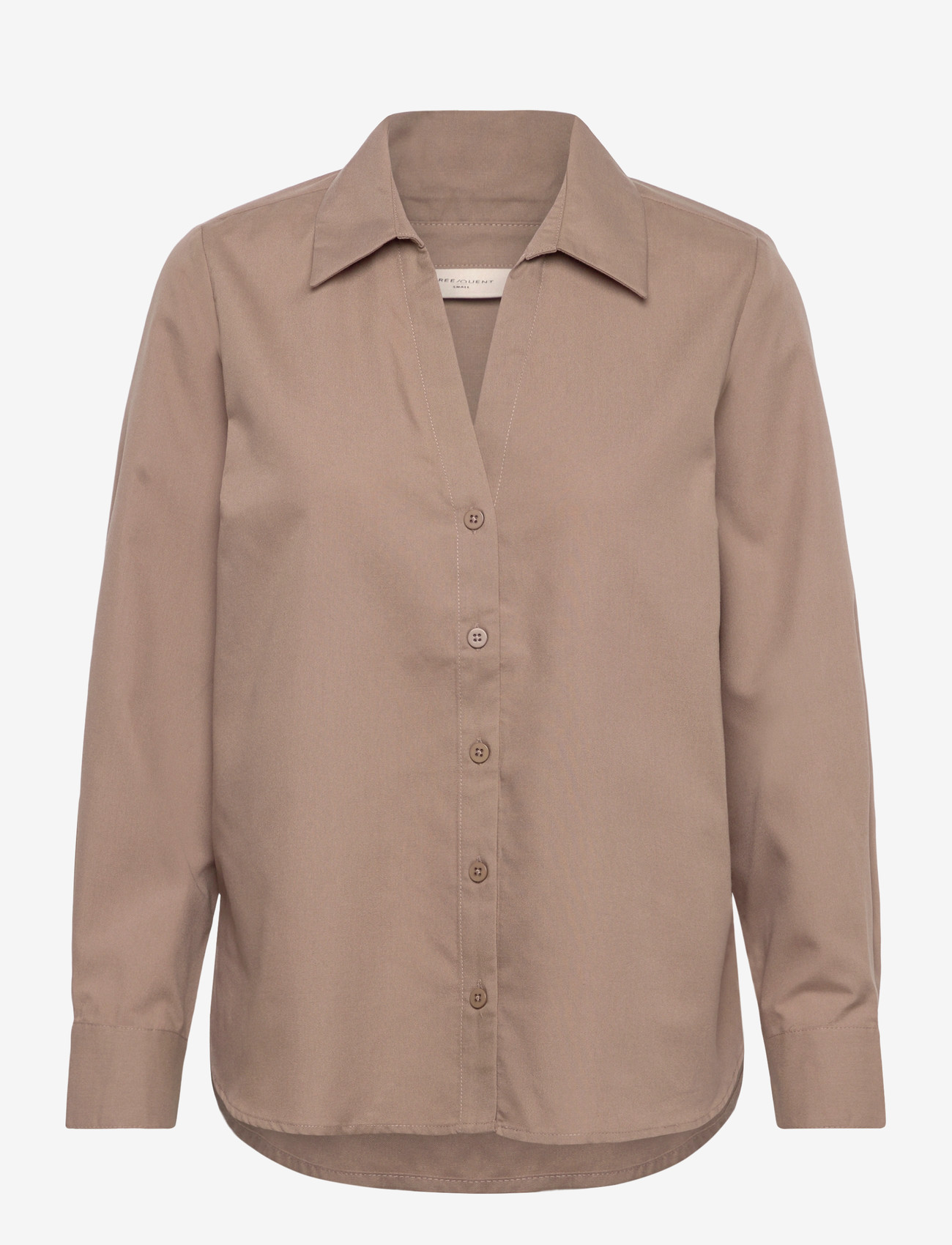 FREE/QUENT - FQFLYNN-SHIRT - pitkähihaiset kauluspaidat - desert taupe - 0