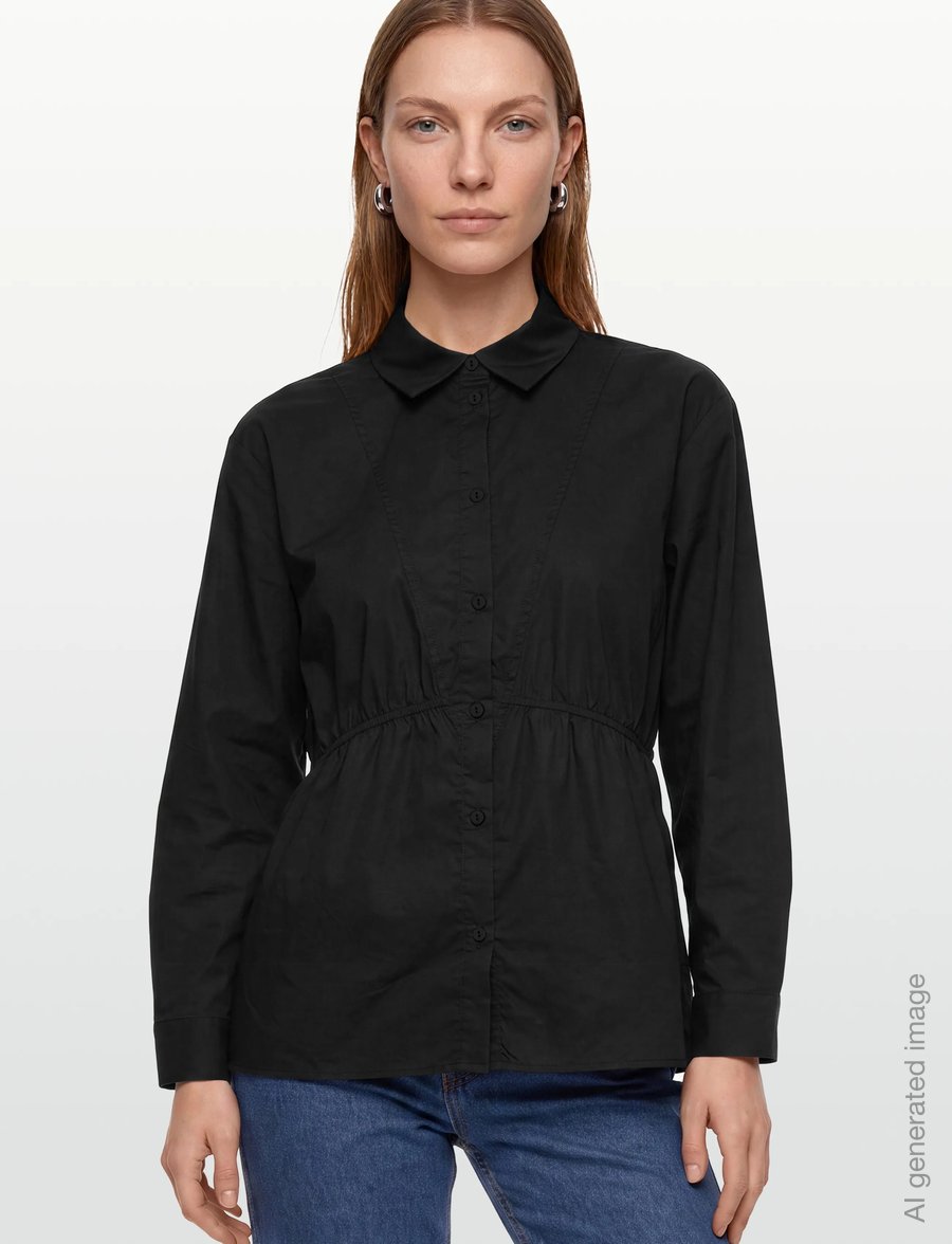 FREE/QUENT - FQAJDA-SHIRT - langärmlige hemden - black - 3