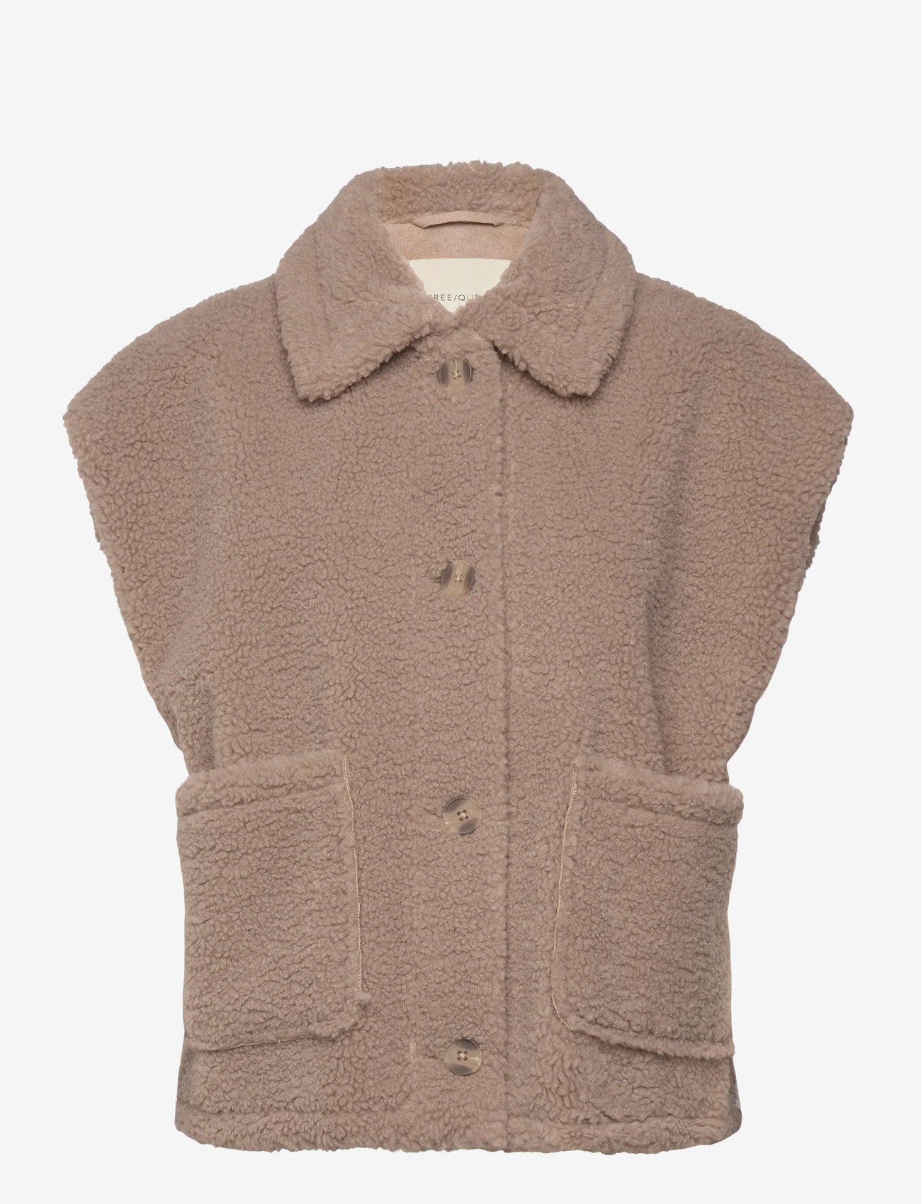 FREE/QUENT - FQLAMBY-WAISTCOAT - outerwear - simply taupe - 0