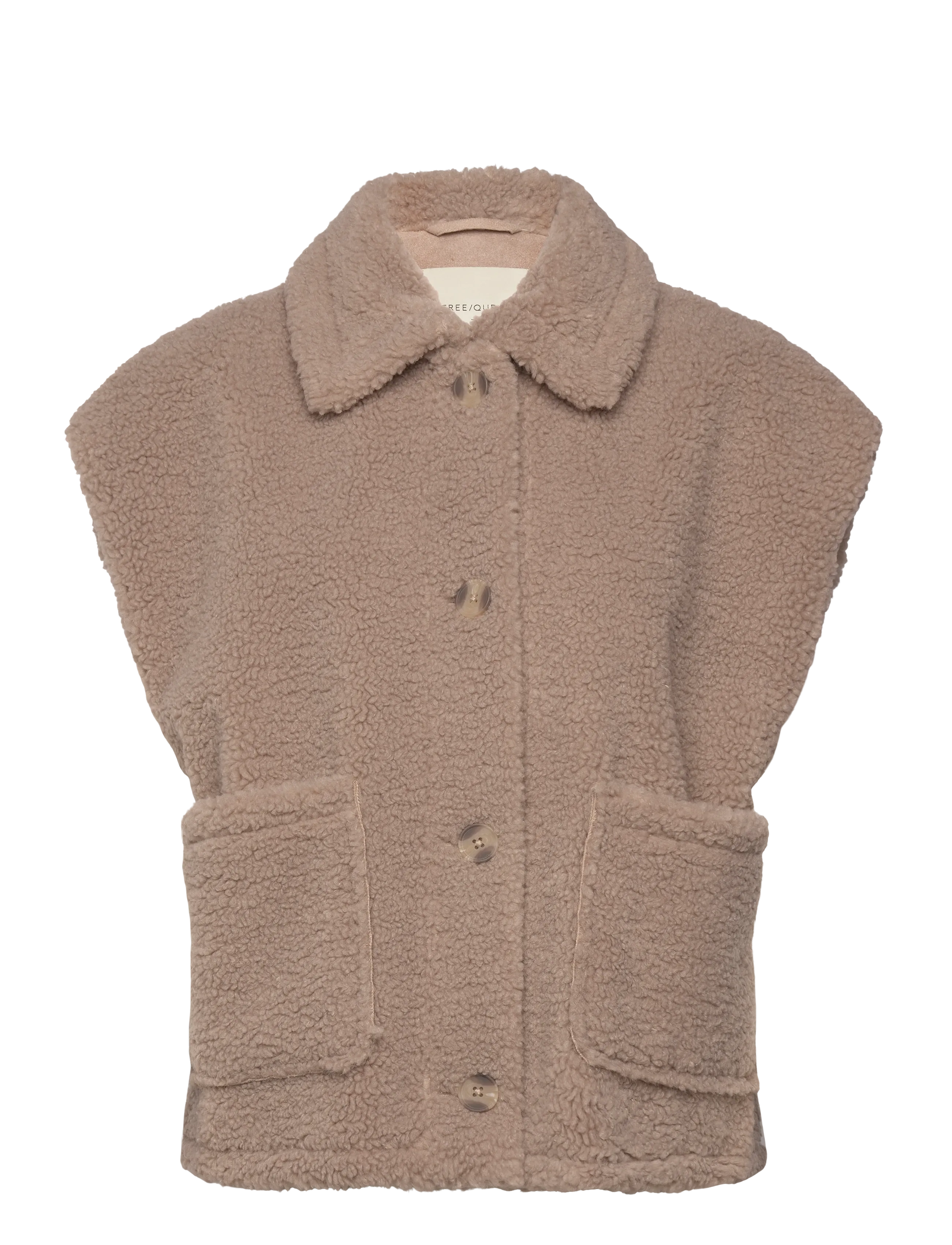 FREE/QUENT FQLAMBY-WAISTCOAT - Faux Fur - SIMPLY TAUPE / beige