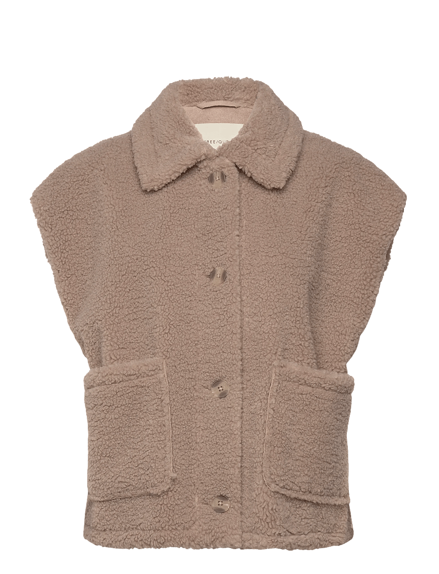 FREE/QUENT - Waistcoat - vestes de printemps - simply taupe - 1