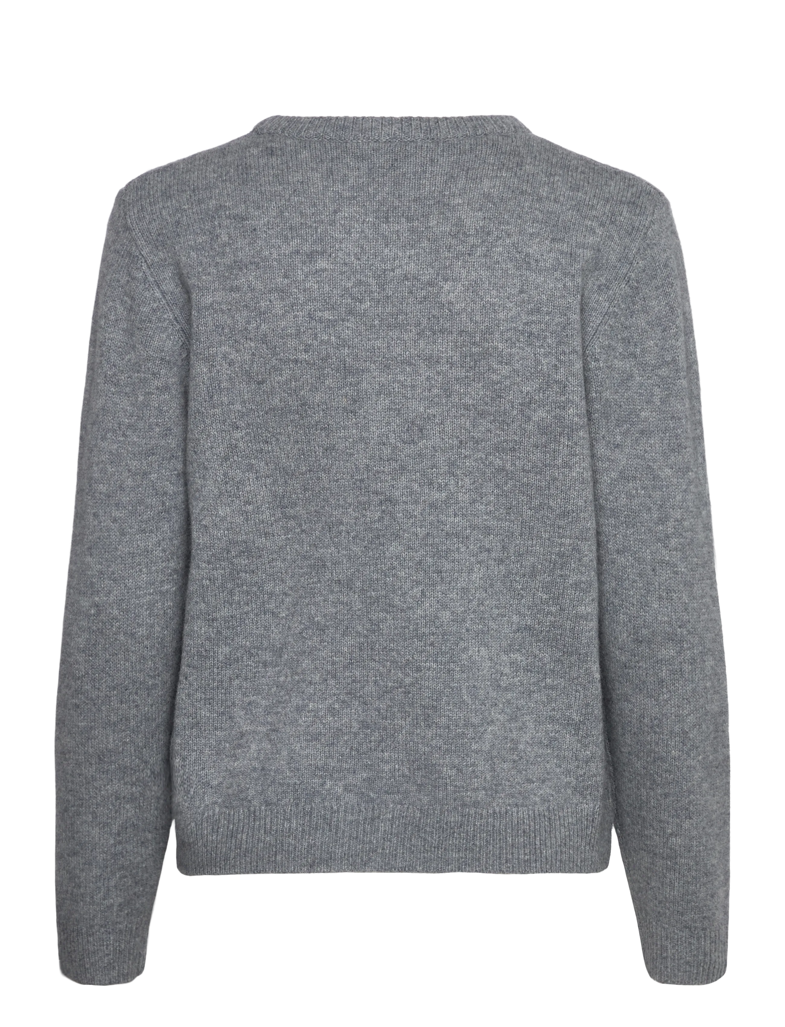 FREE/QUENT - Pullover from Freequent in a soft, fine-knit material. The pullover has a simple - striktrøjer - medium grey mlg. - 1