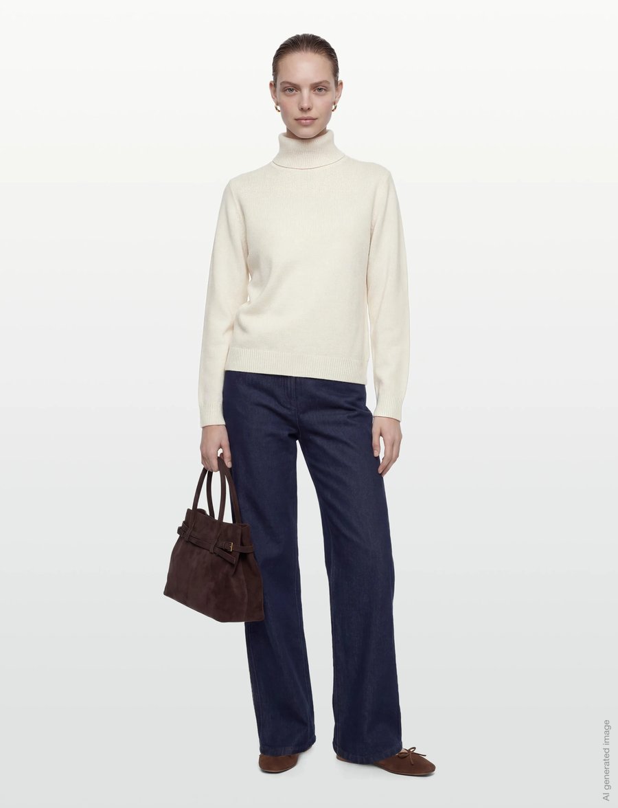 FREE/QUENT - Pullover from Freequent in a soft, fine-knit material. The pullover has a simple - pulls - star off-white - 0