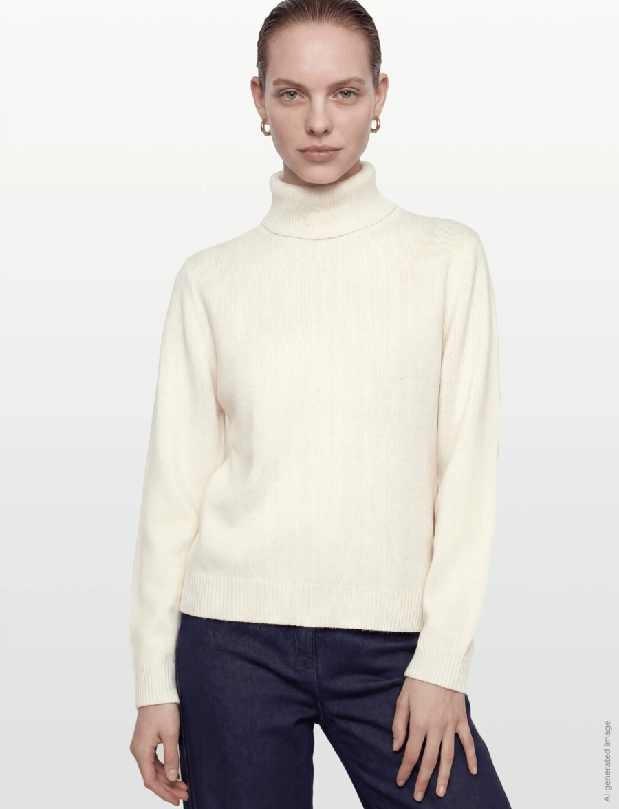 FREE/QUENT - Pullover from Freequent in a soft, fine-knit material. The pullover has a simple - pulls - star off-white - 3