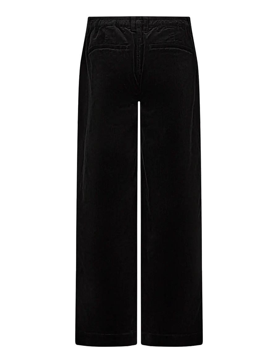 FREE/QUENT - FQCORDY-PANTS - hosen mit weitem bein - black - 1