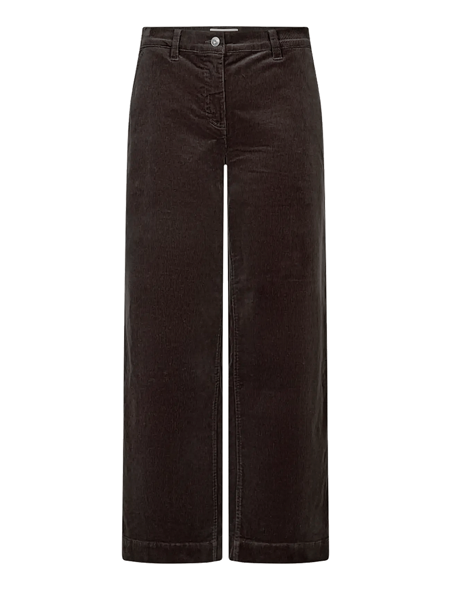 FREE/QUENT - FQCORDY-PANTS - wide leg trousers - mole - 0
