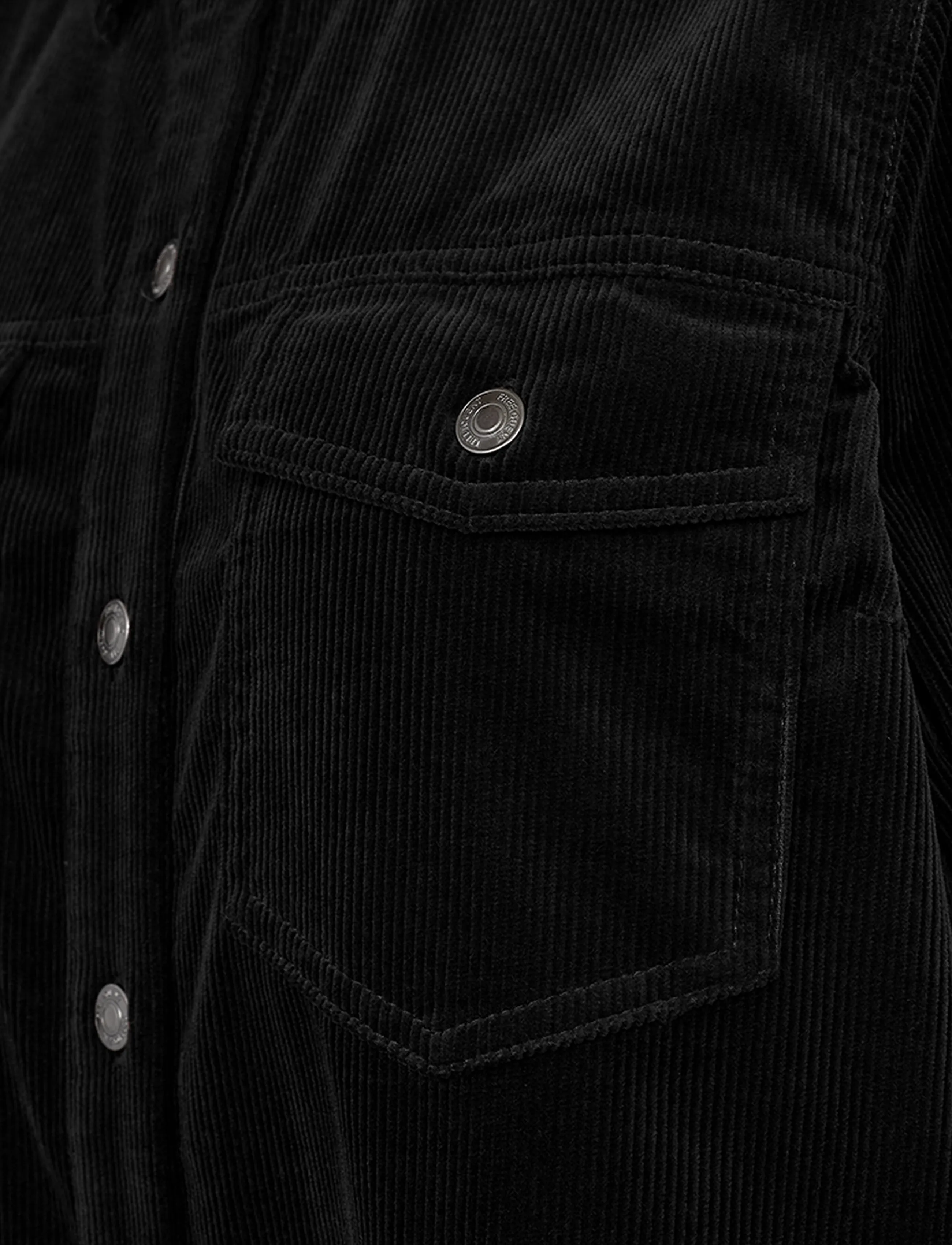 FREE/QUENT - Dress from Freequent in a corduroy material. The dress has a casual look with a - skjortklänningar - black - 2
