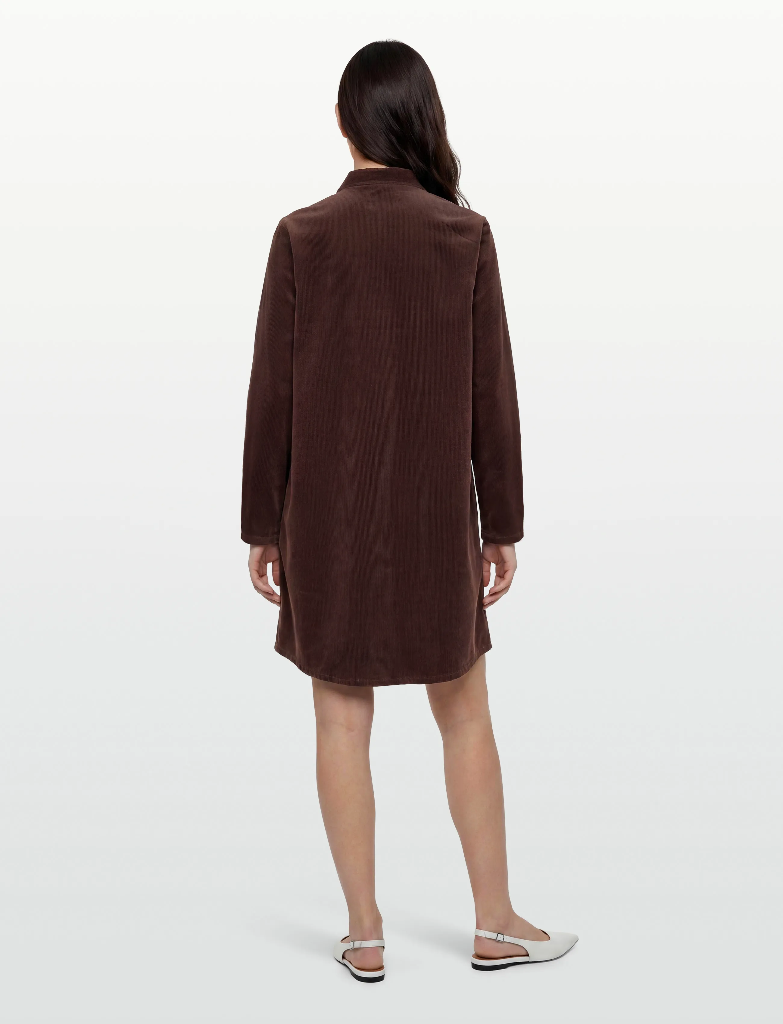 FREE/QUENT - Dress from Freequent in a corduroy material. The dress has a casual look with a - särkkleidid - coffee bean - 4