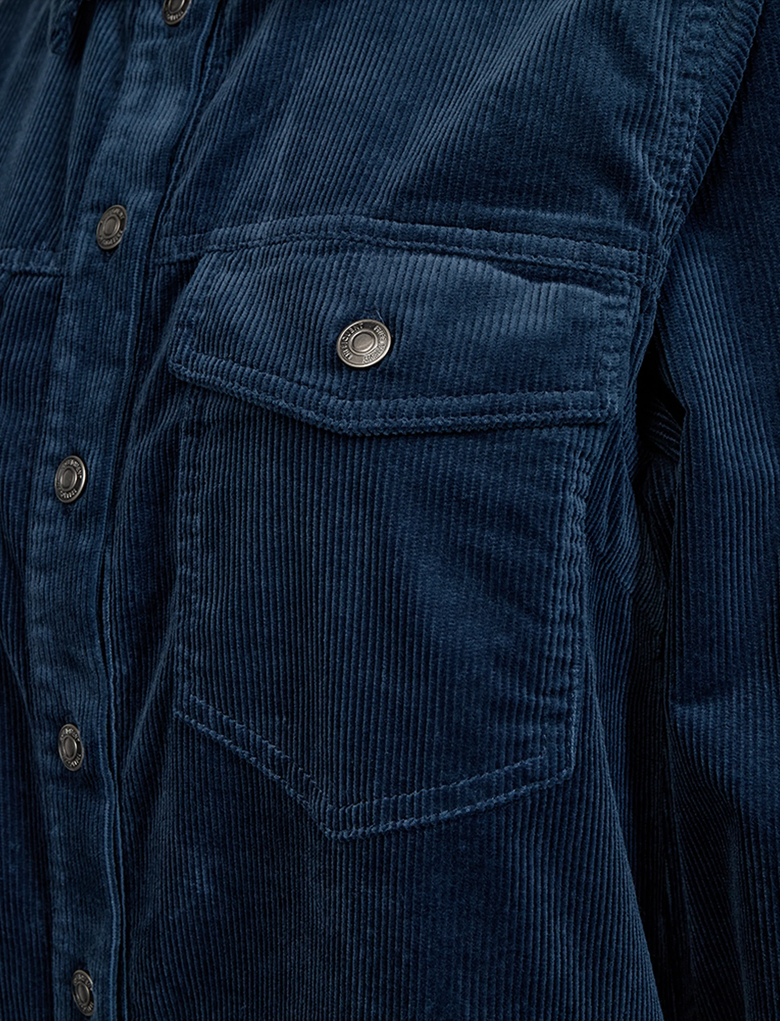 FREE/QUENT - Dress from Freequent in a corduroy material. The dress has a casual look with a - skjortklänningar - moonlit ocean - 2