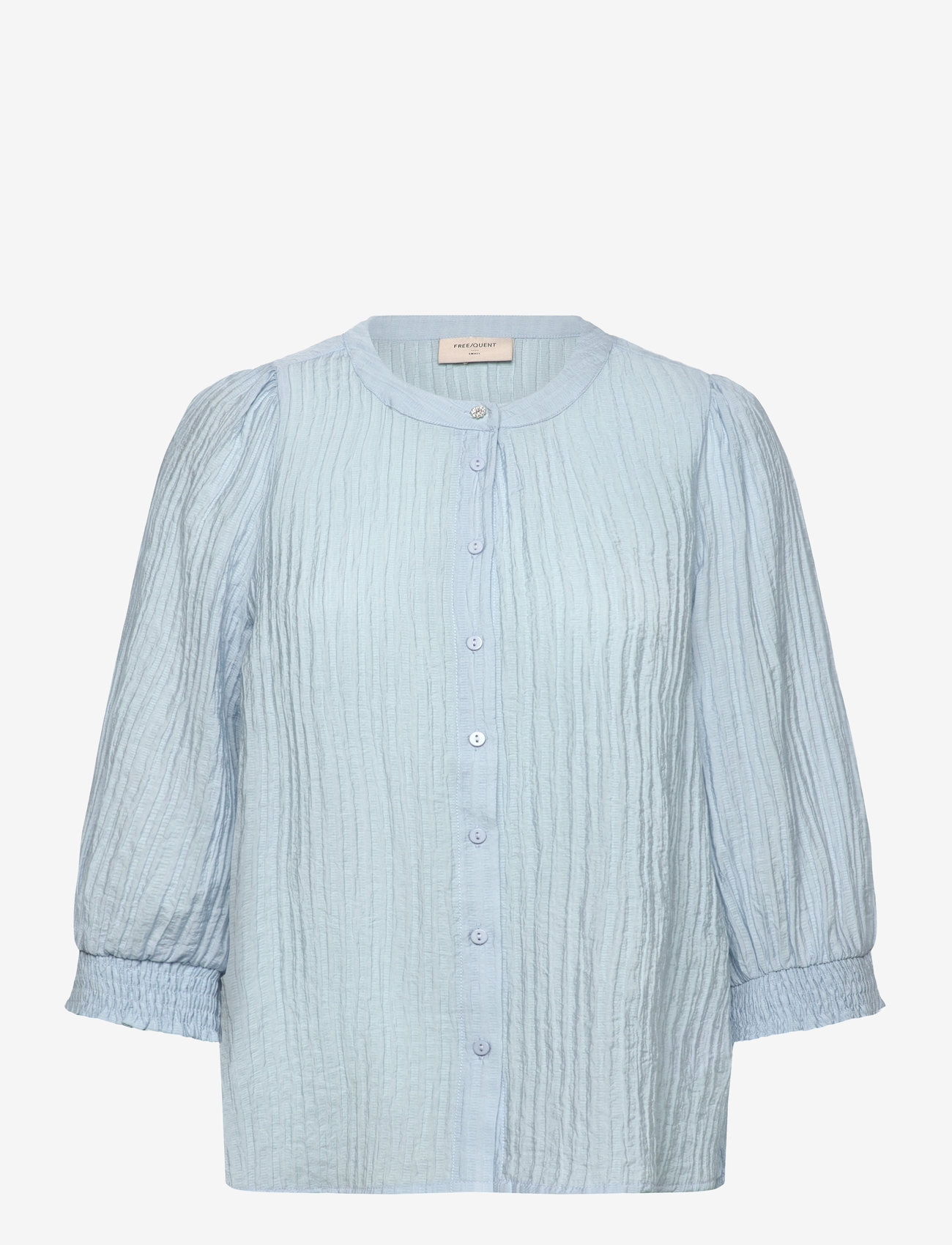 FREE/QUENT - Shirt - kurzämlige blusen - chambray blue - 1