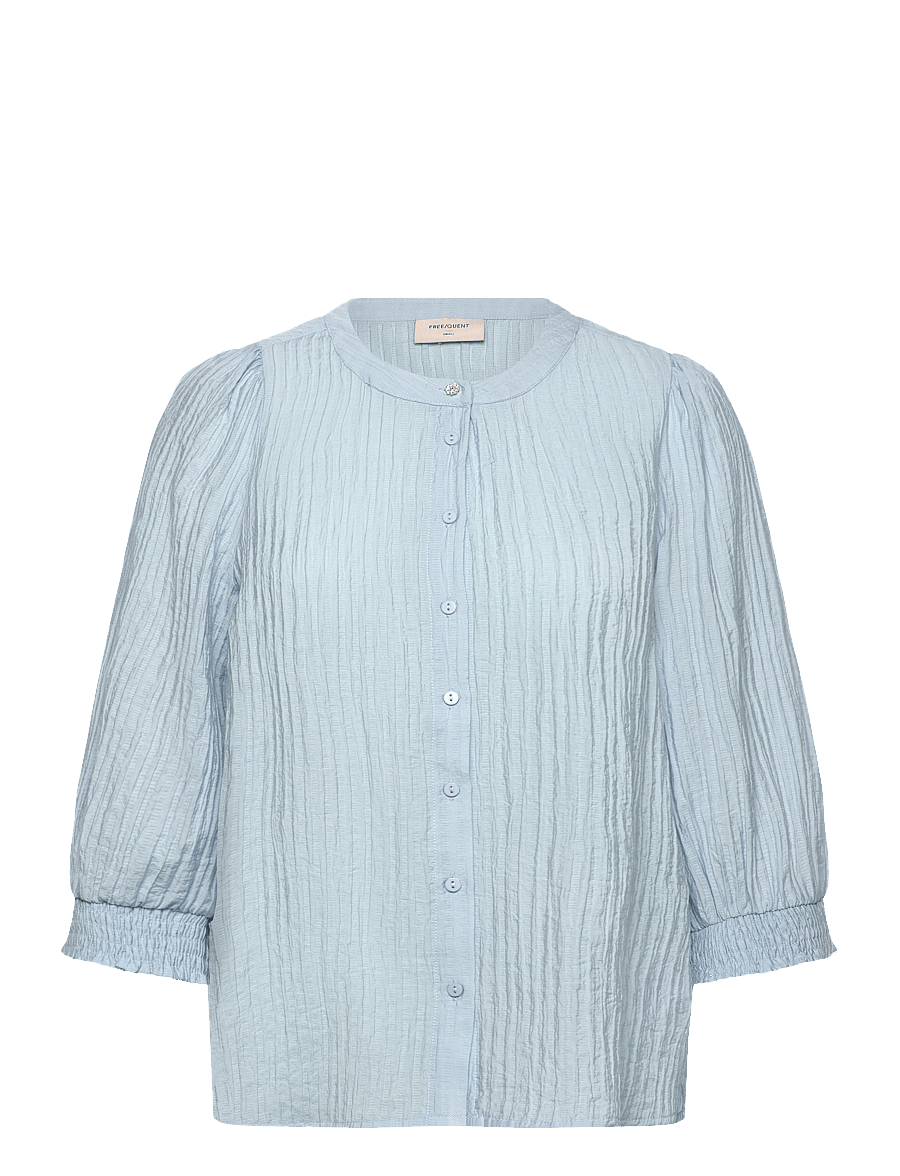FREE/QUENT - Shirt - kortærmede bluser - chambray blue - 1