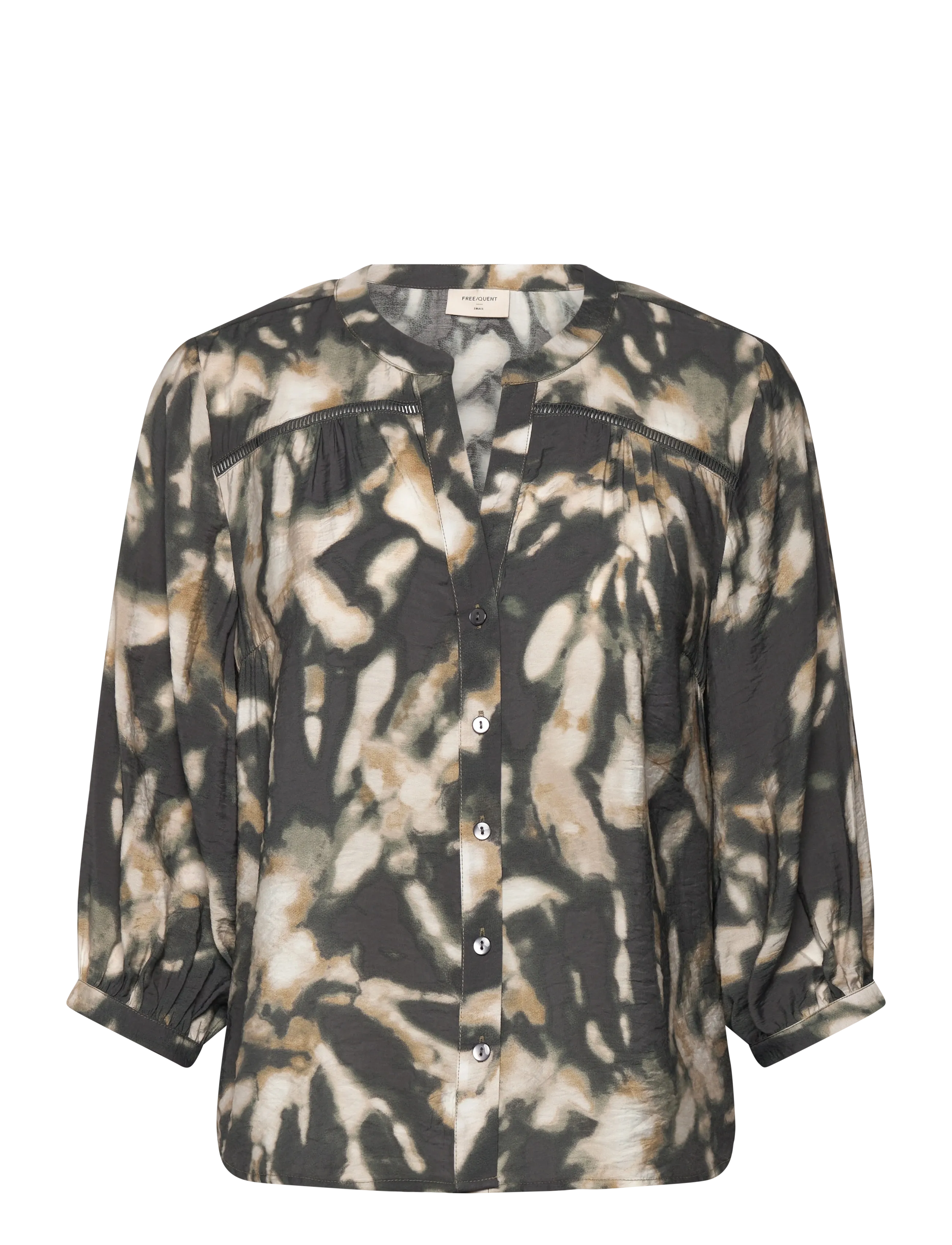 FREE/QUENT FQNUNU-BLOUSE - Tøj - ASPHALT W. ANTIQUE BRONZE / multi