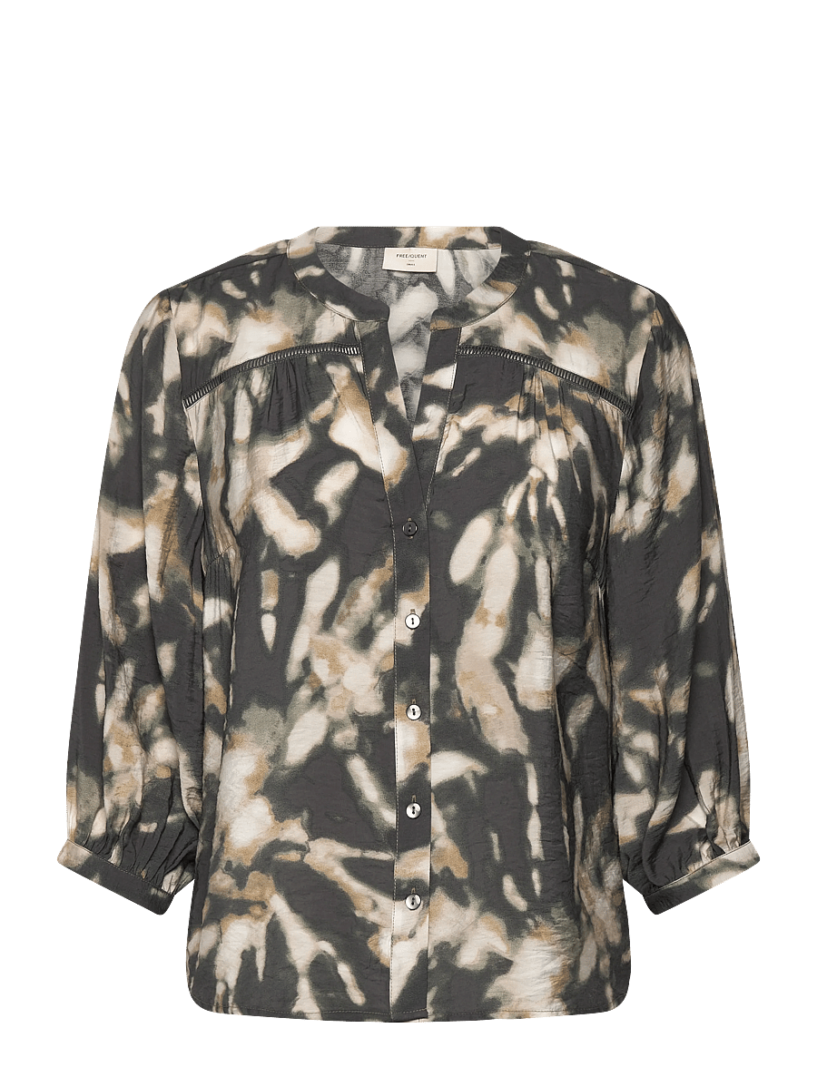 FREE/QUENT - FQNUNU-BLOUSE - chemises à manches longues - asphalt w. antique bronze - 0