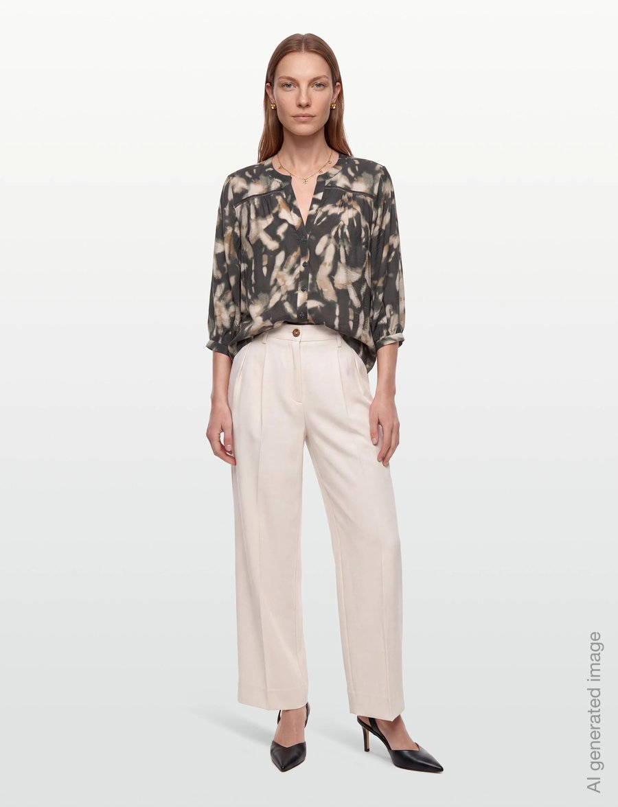 FREE/QUENT - FQNUNU-BLOUSE - langärmlige hemden - asphalt w. antique bronze - 0