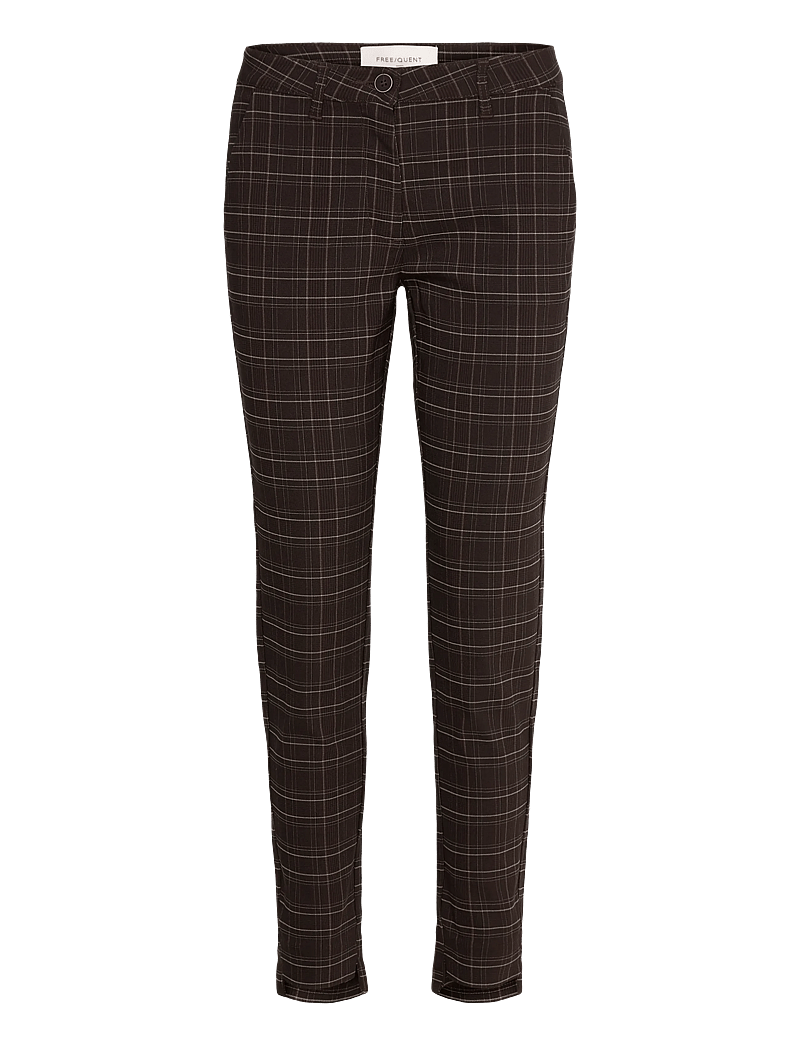 FREE/QUENT - FQREX-PANTS - slim fit hosen - black w. coffee bean - 0