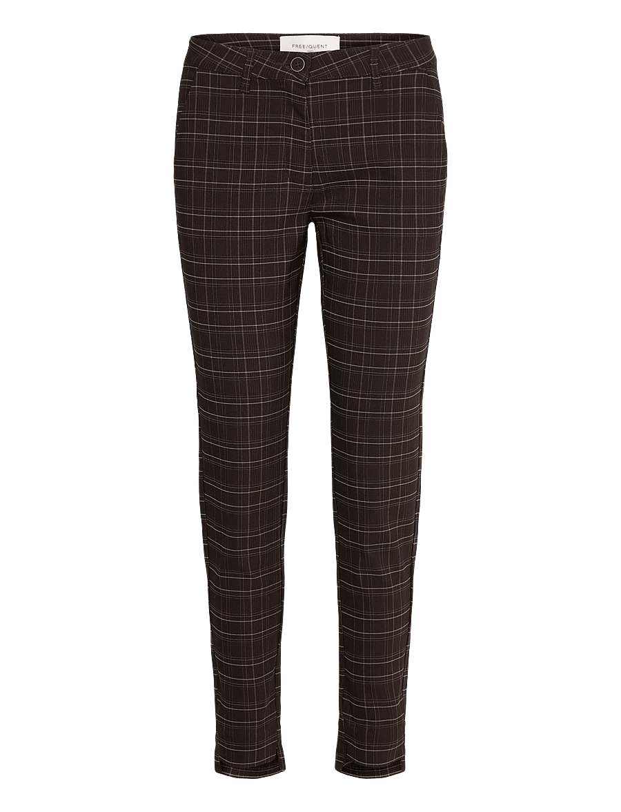 FREE/QUENT - FQREX-PANTS - slim fit bukser - black w. coffee bean - 0