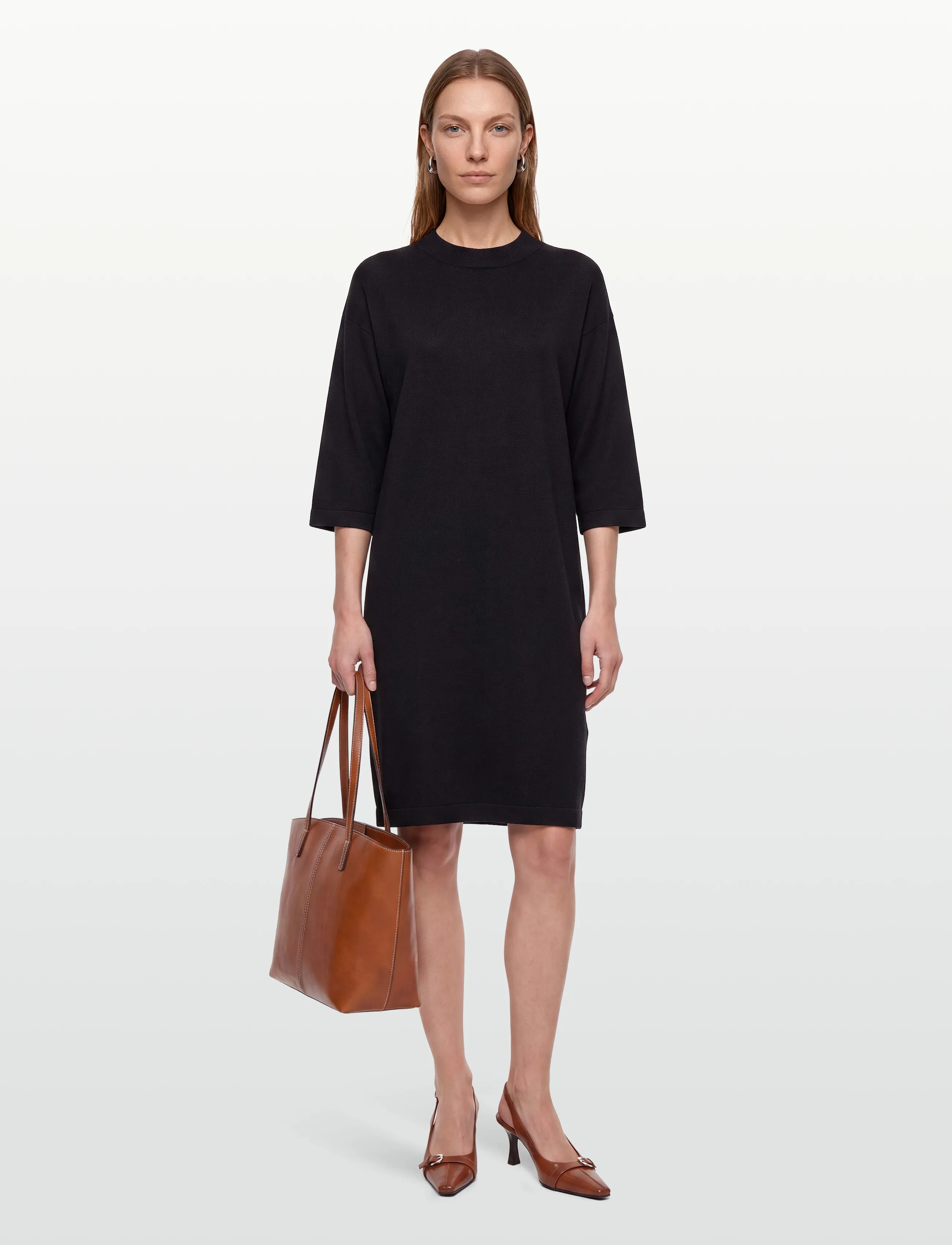 FREE/QUENT FQCONNY-DRESS - Knitted Dresses - BLACK / black