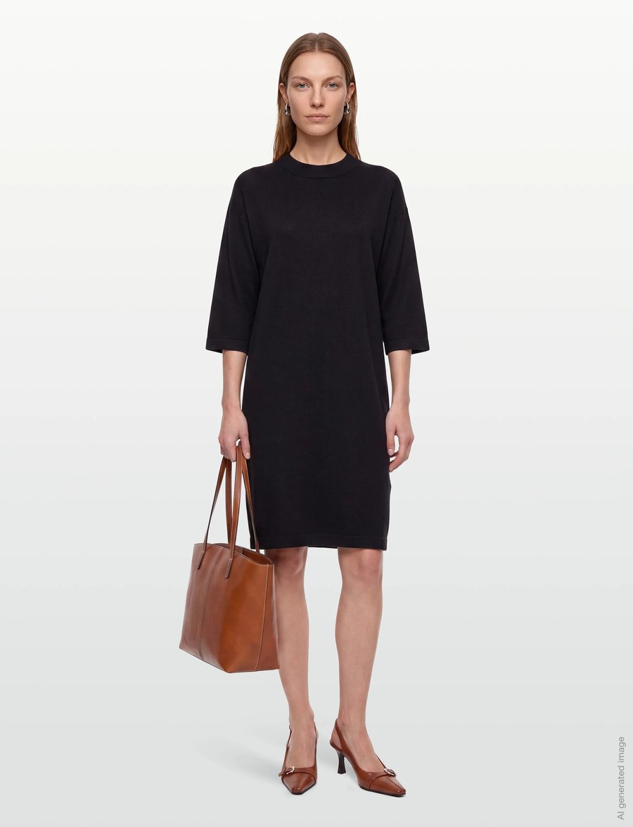 FREE/QUENT - FQCONNY-DRESS - strickkleider - black - 0