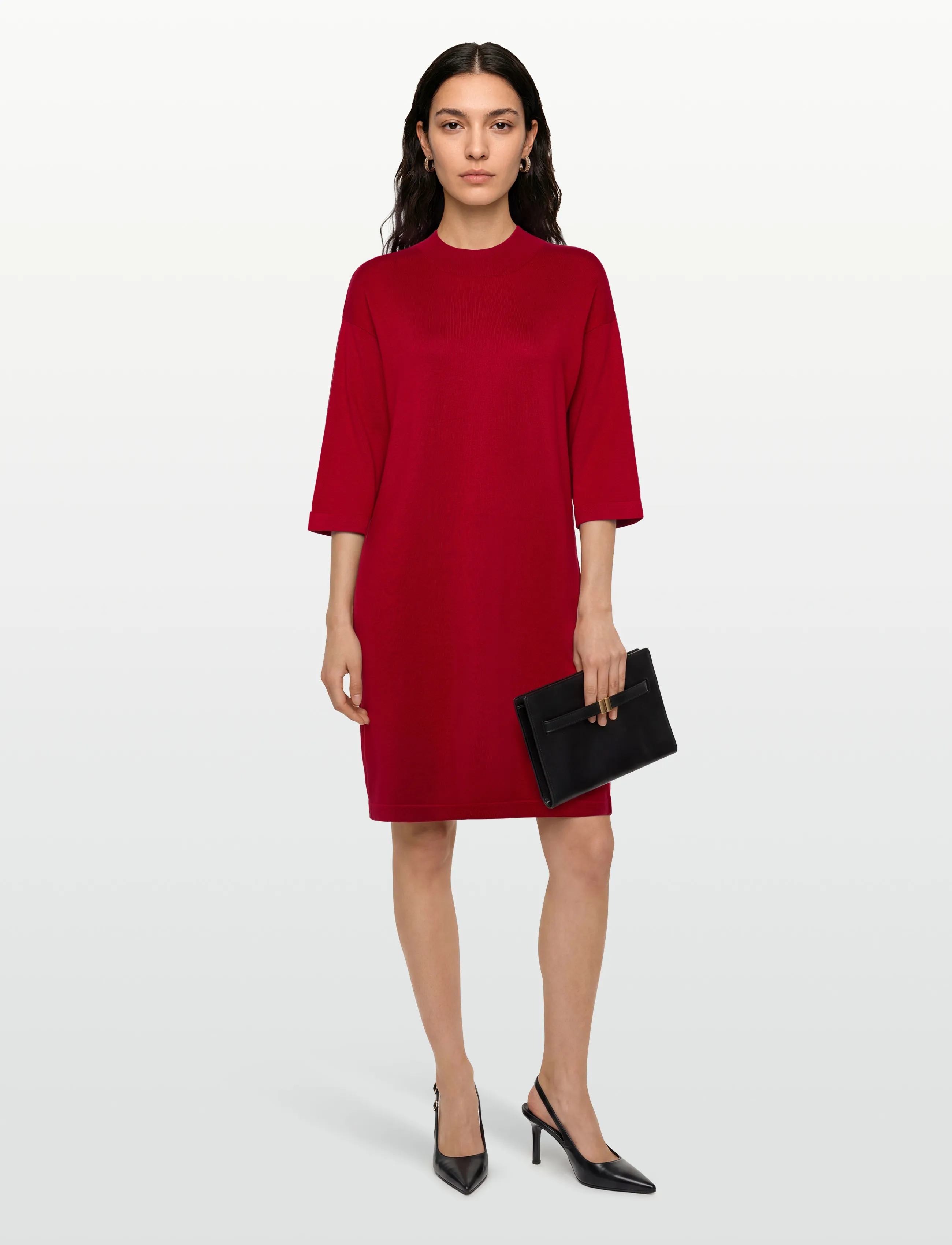 FREE/QUENT Fqconny-Dress, L, Red, Kjoler > Knælange Og Midi, Dame