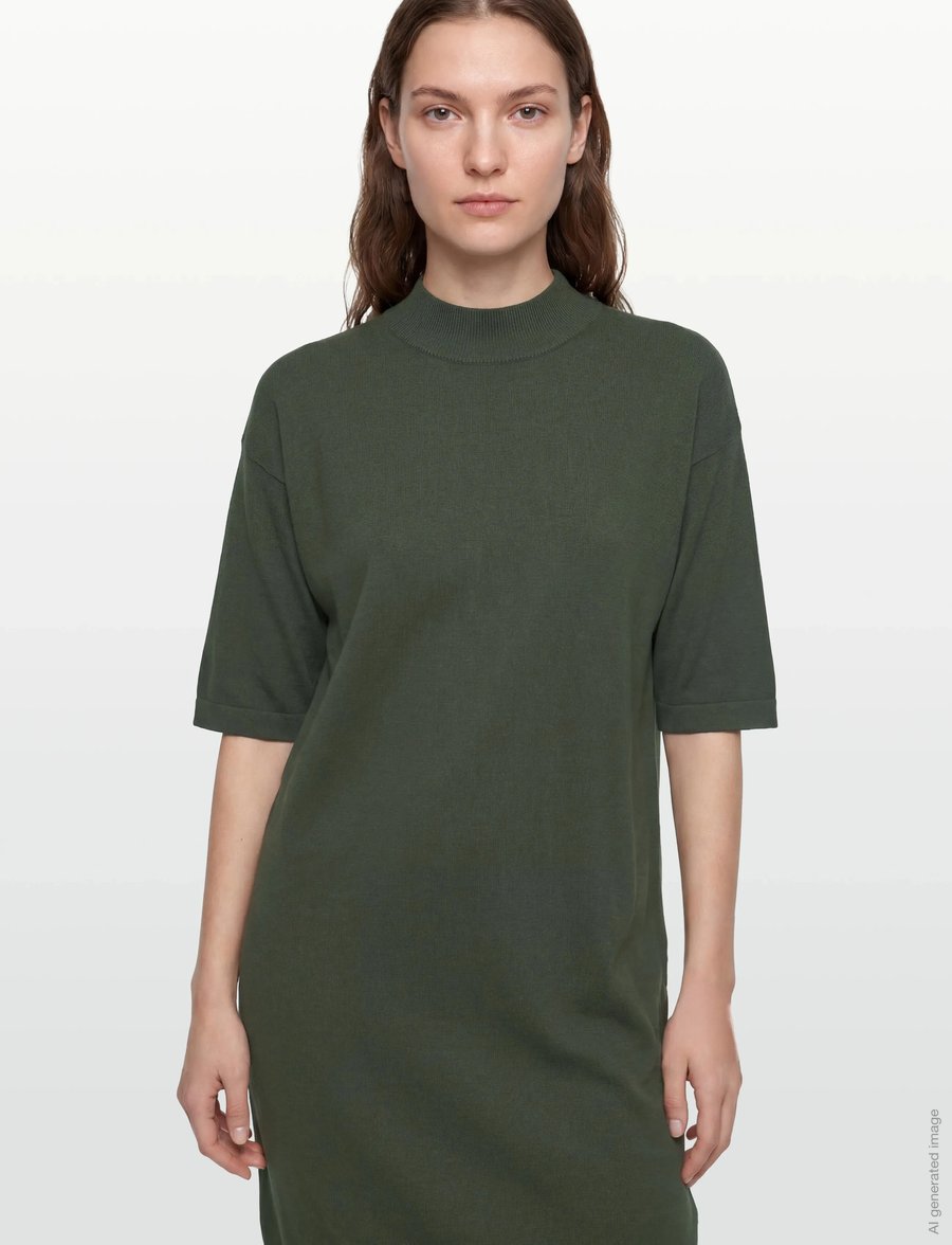 FREE/QUENT - FQCONNY-DRESS - strickkleider - kombu green - 3