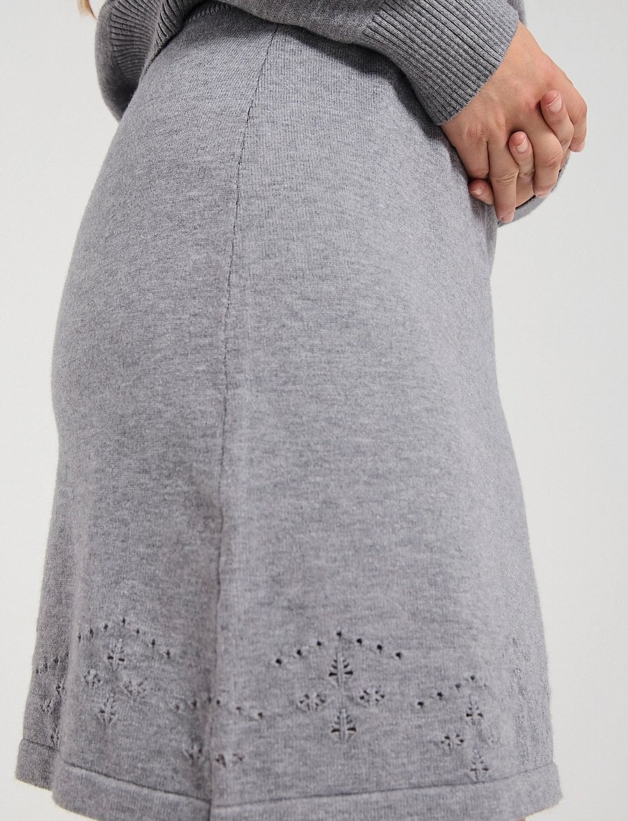 FREE/QUENT - FQCLAURA-SKIRT - kootud seelikud - medium grey mlg. - 4