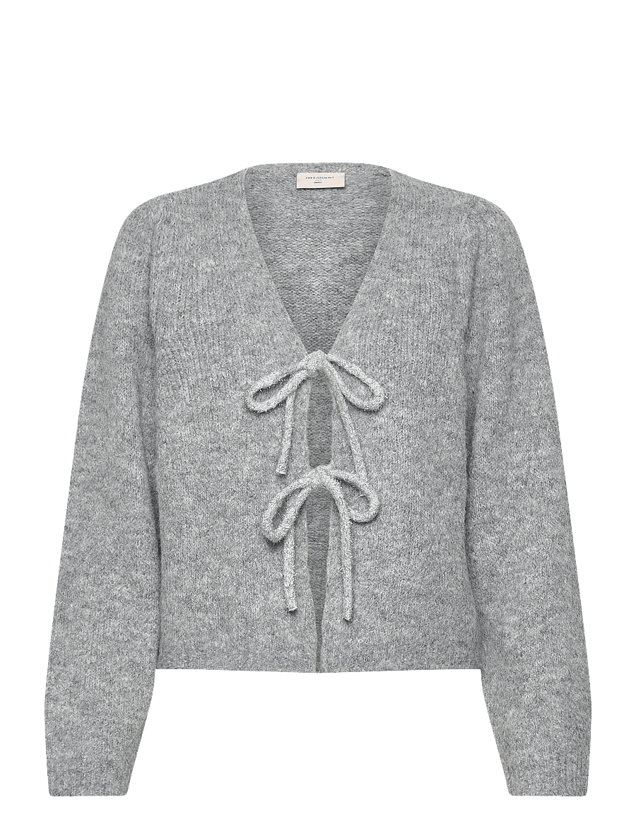 FREE/QUENT - FQGRSLULU-CARDIGAN - gilets - medium grey mlg. - 1