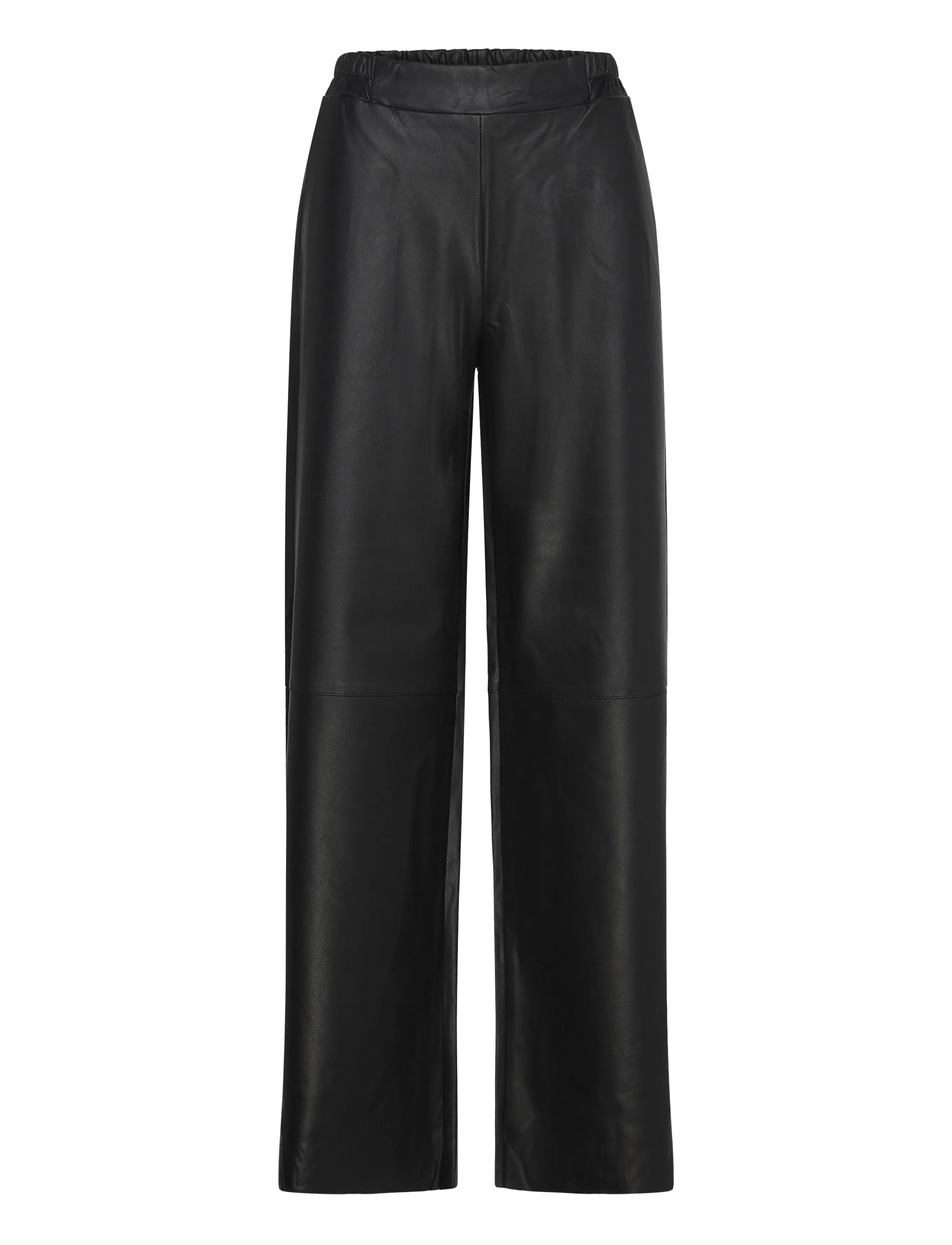 FREE/QUENT Pants - Leather trousers - BLACK / black
