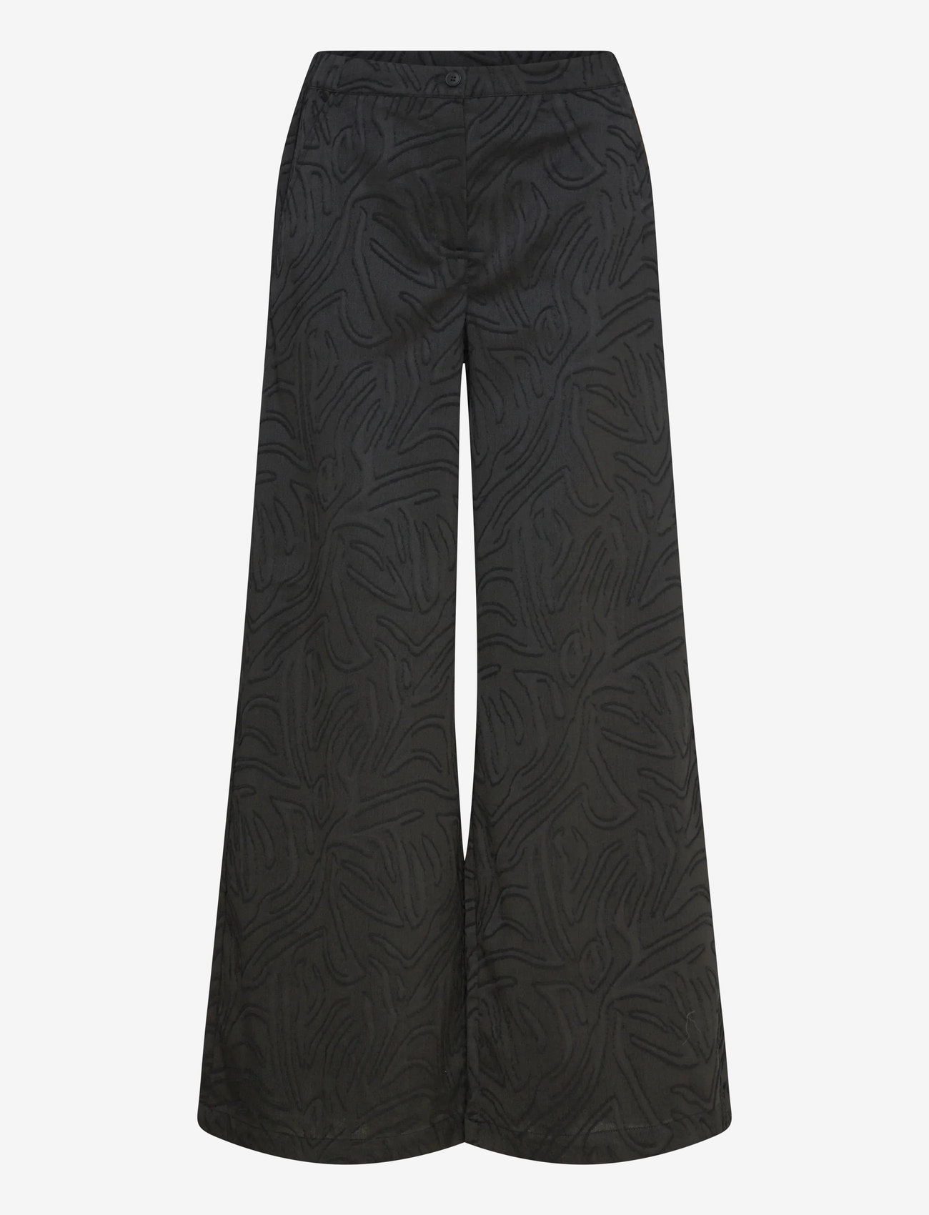 FREE/QUENT - FQMINNA-PANTS - hosen mit weitem bein - black - 1