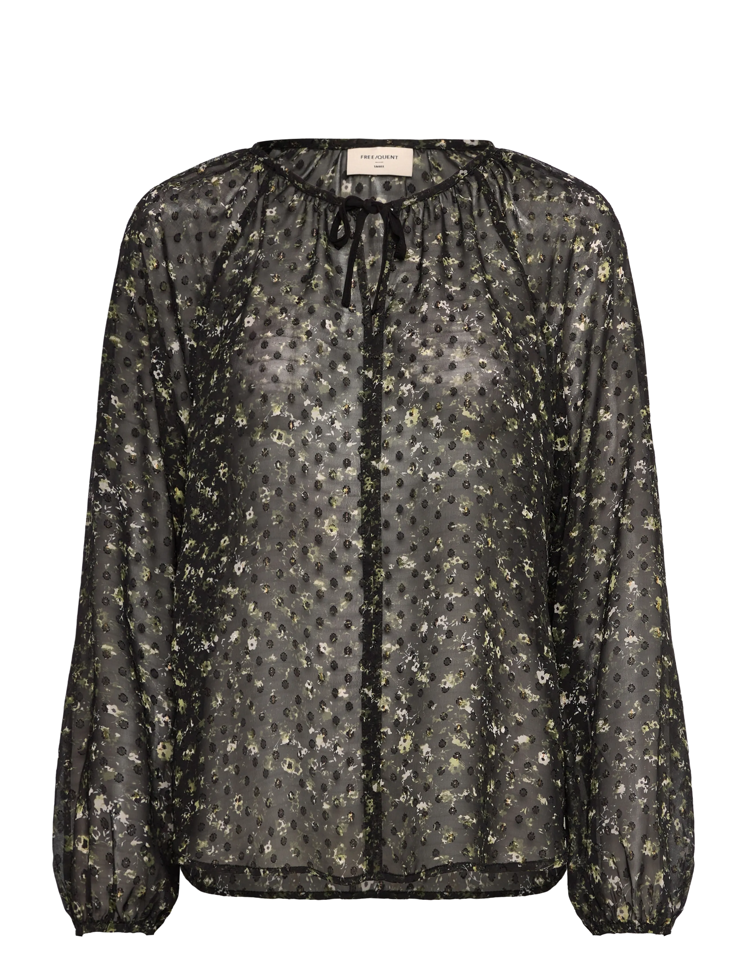 FREE/QUENT FQSANDA-BLOUSE - Bluser - BLACK W. KOMBU GREEN / black