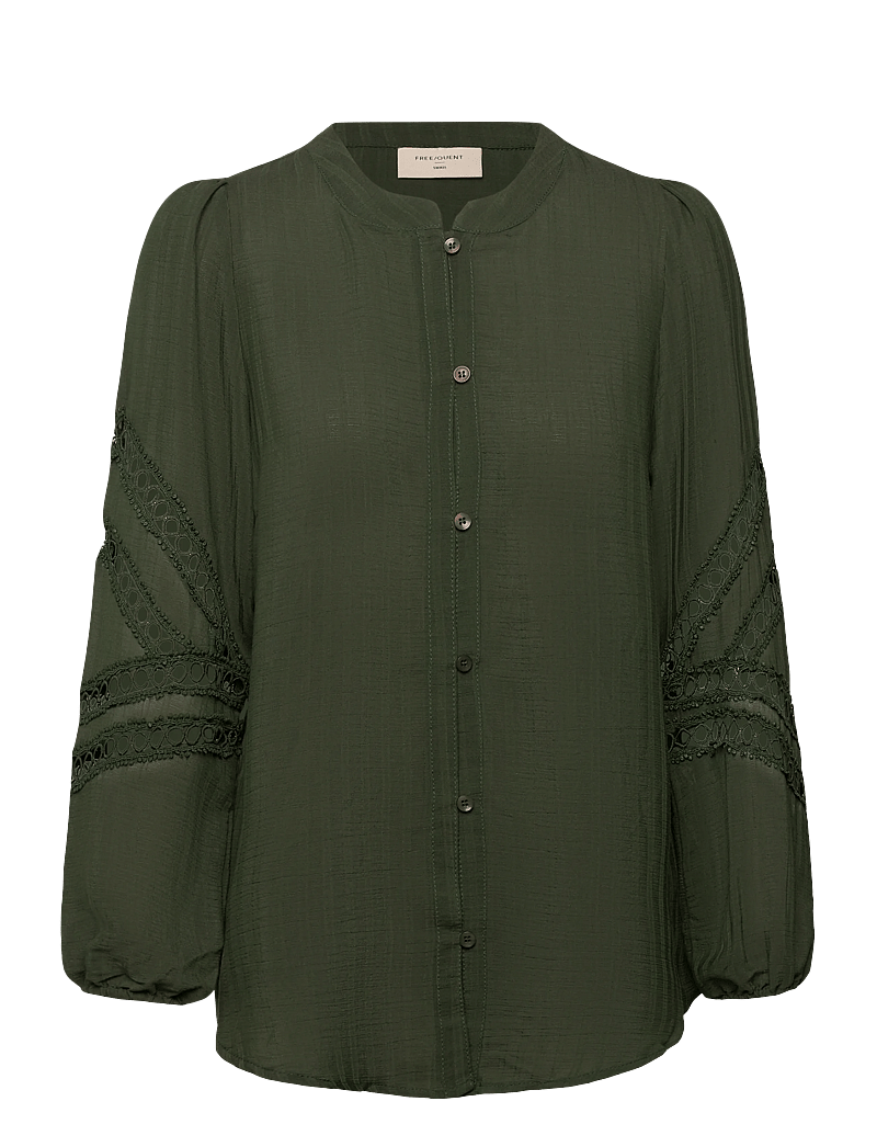 FREE/QUENT - FQSHU-BLOUSE - langærmede bluser - kombu green - 0