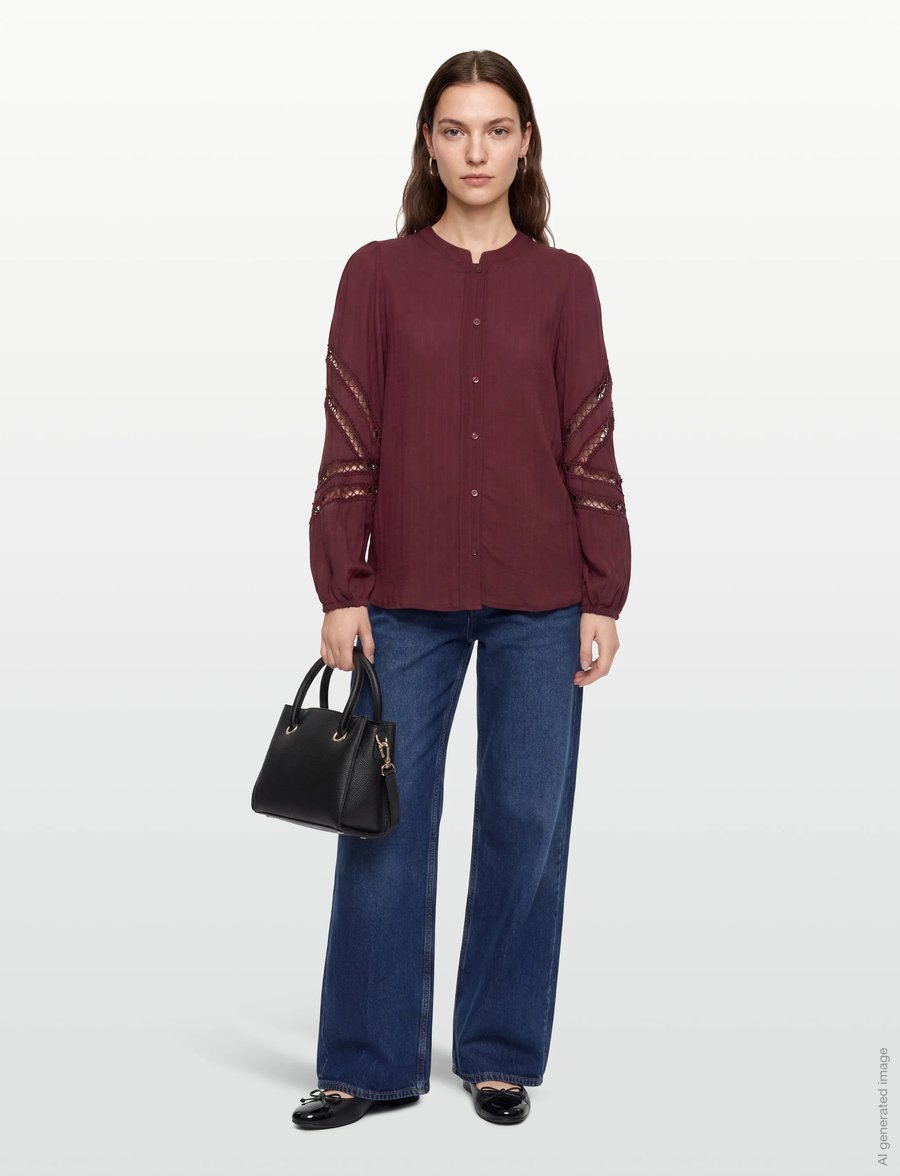 FREE/QUENT - FQSHU-BLOUSE - långärmade blusar - port royale - 0