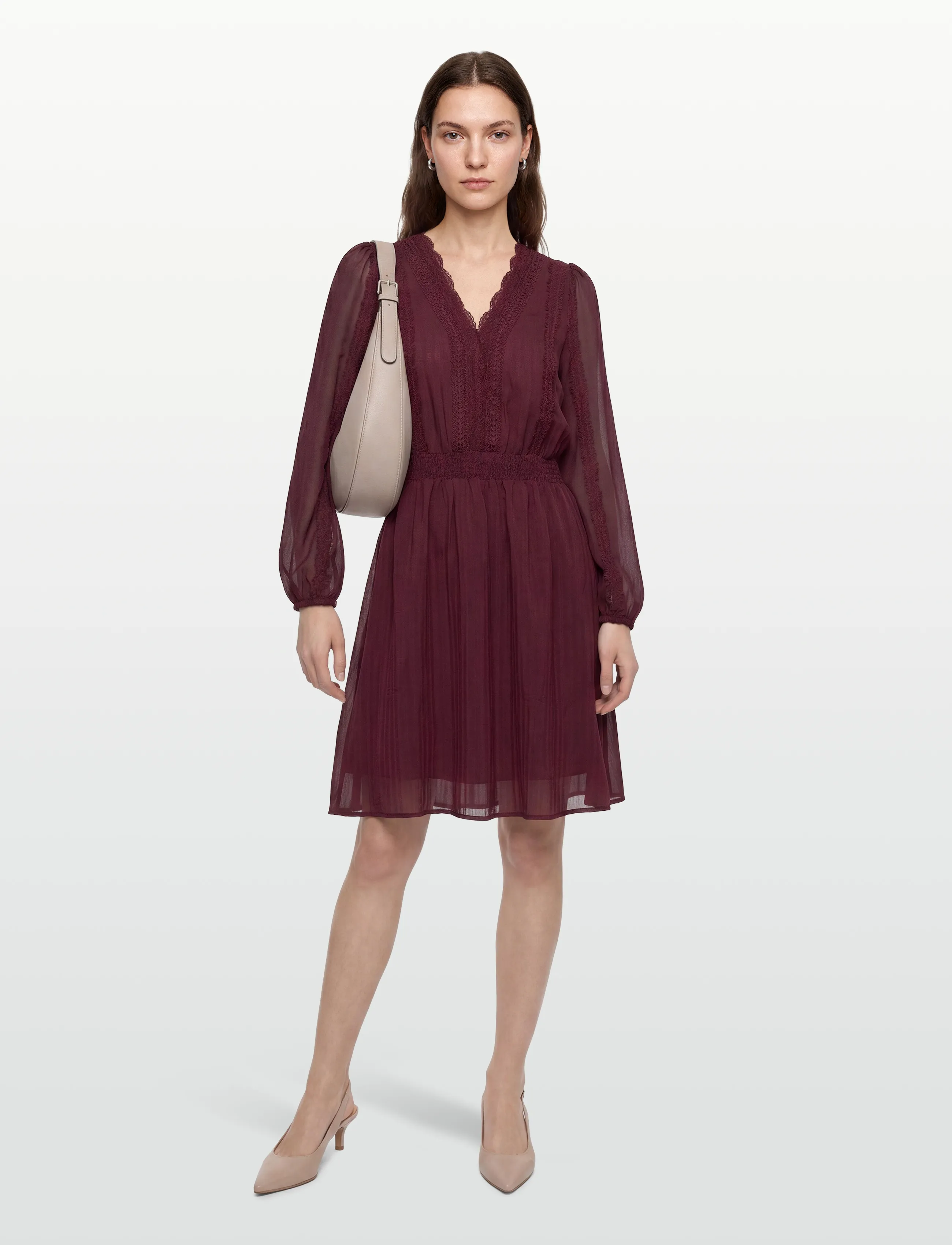 FREE/QUENT Fqshu-Dress, XL, Dresses, Burgunderrot - Lace Frauen