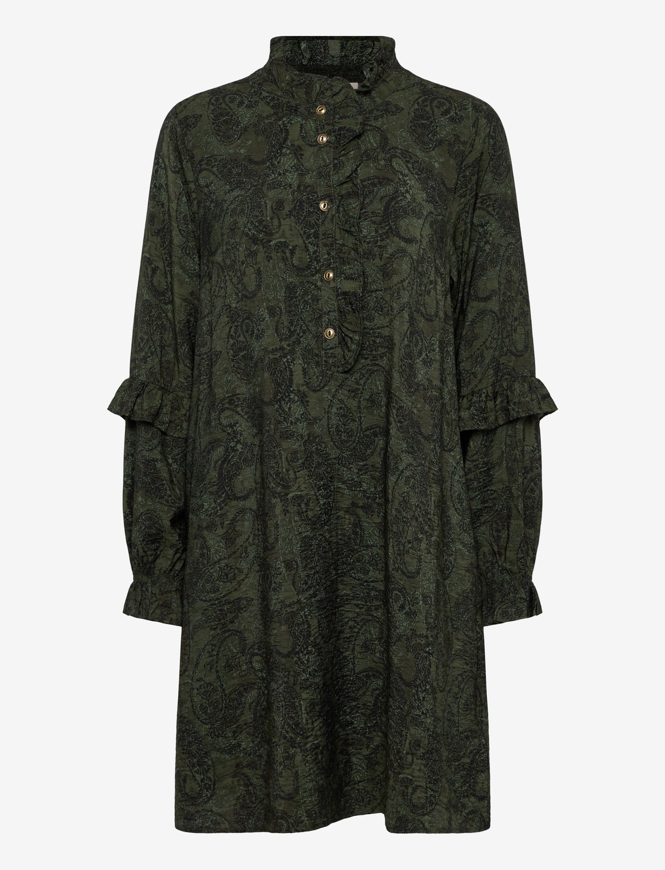 FREE/QUENT - FQMOLIN-DRESS - midikleidid - kombu green w. black - 1