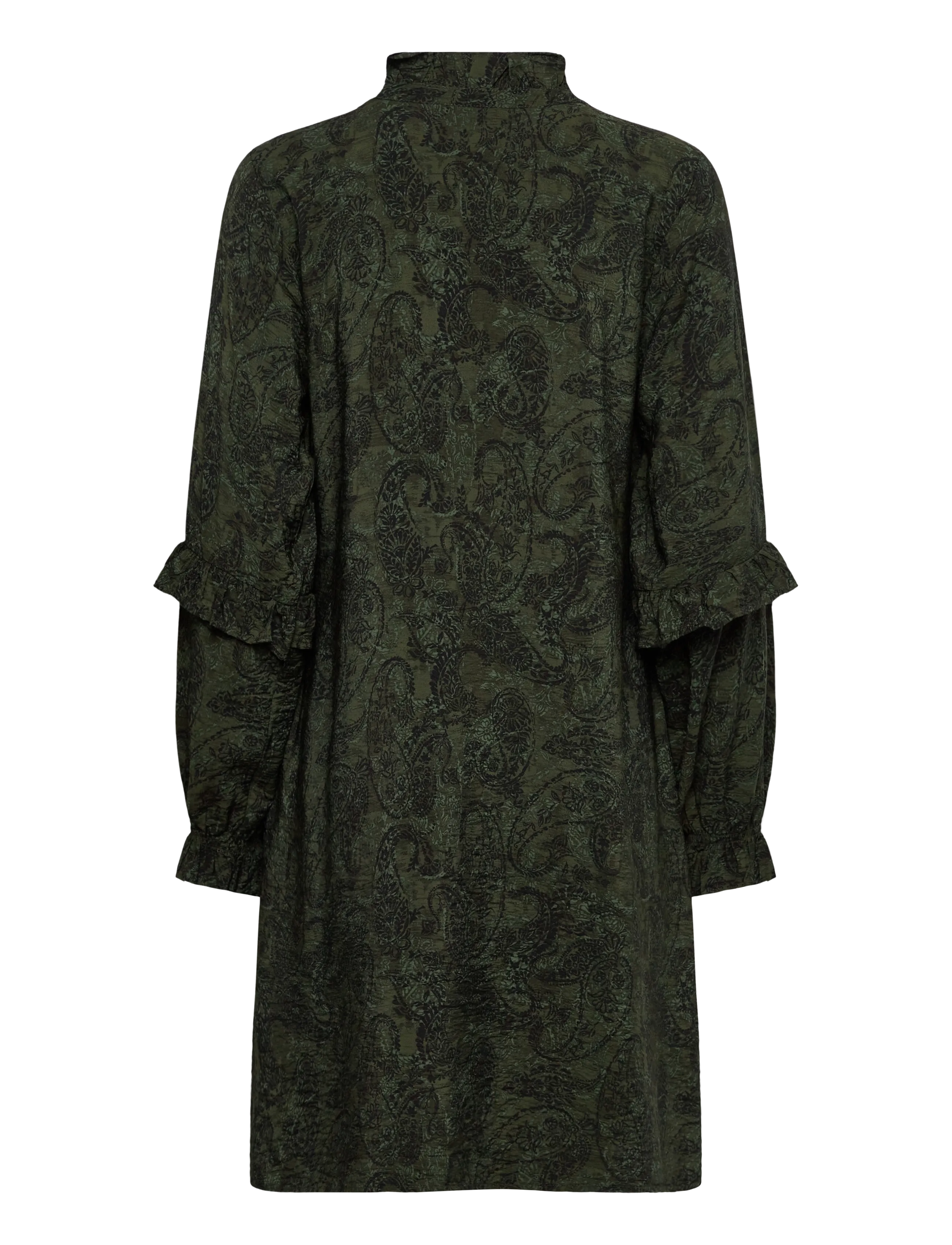 FREE/QUENT - FQMOLIN-DRESS - robes midi - kombu green w. black - 2