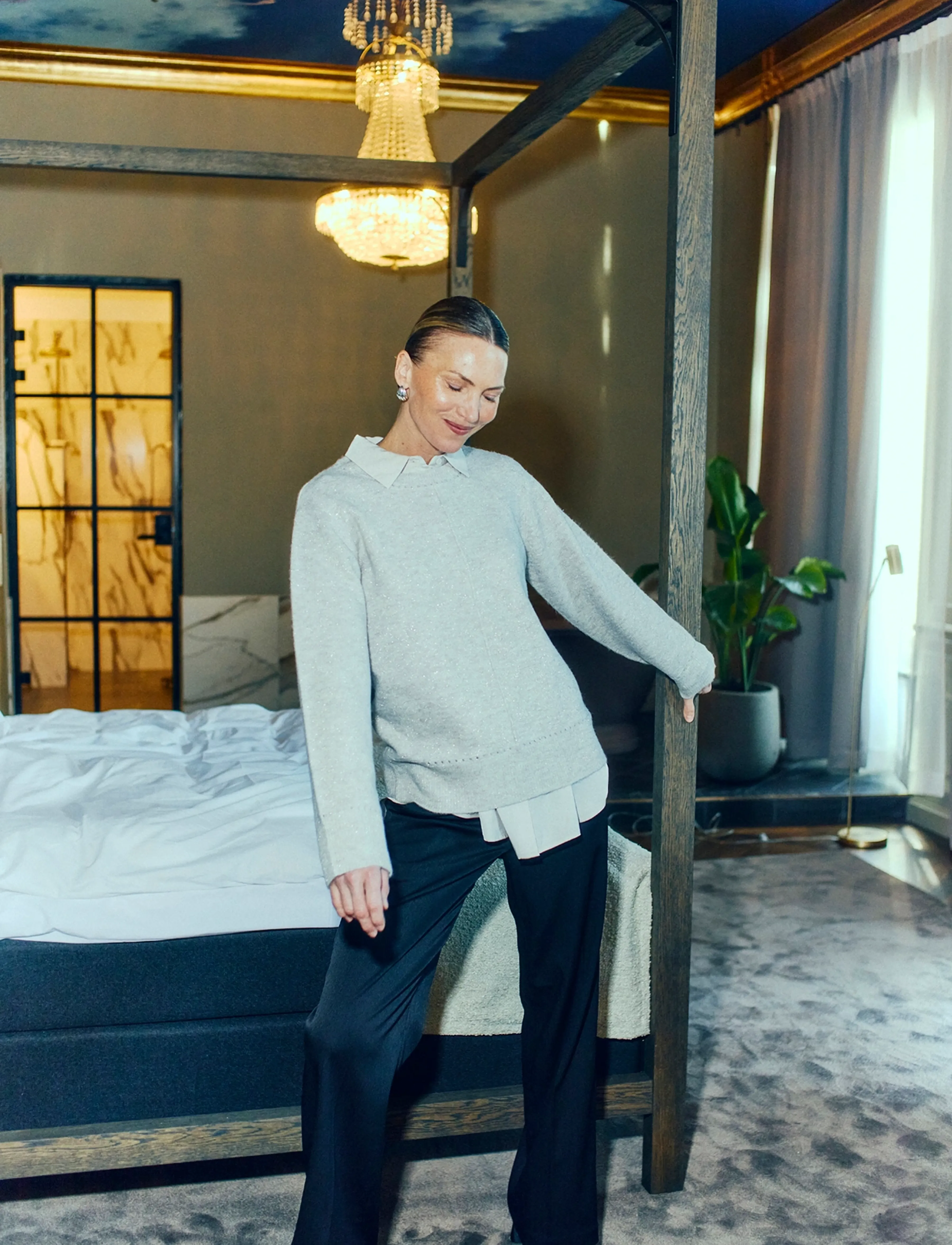 FREE/QUENT FQSIA-PANTS - Kontorskläder - BLACK / black