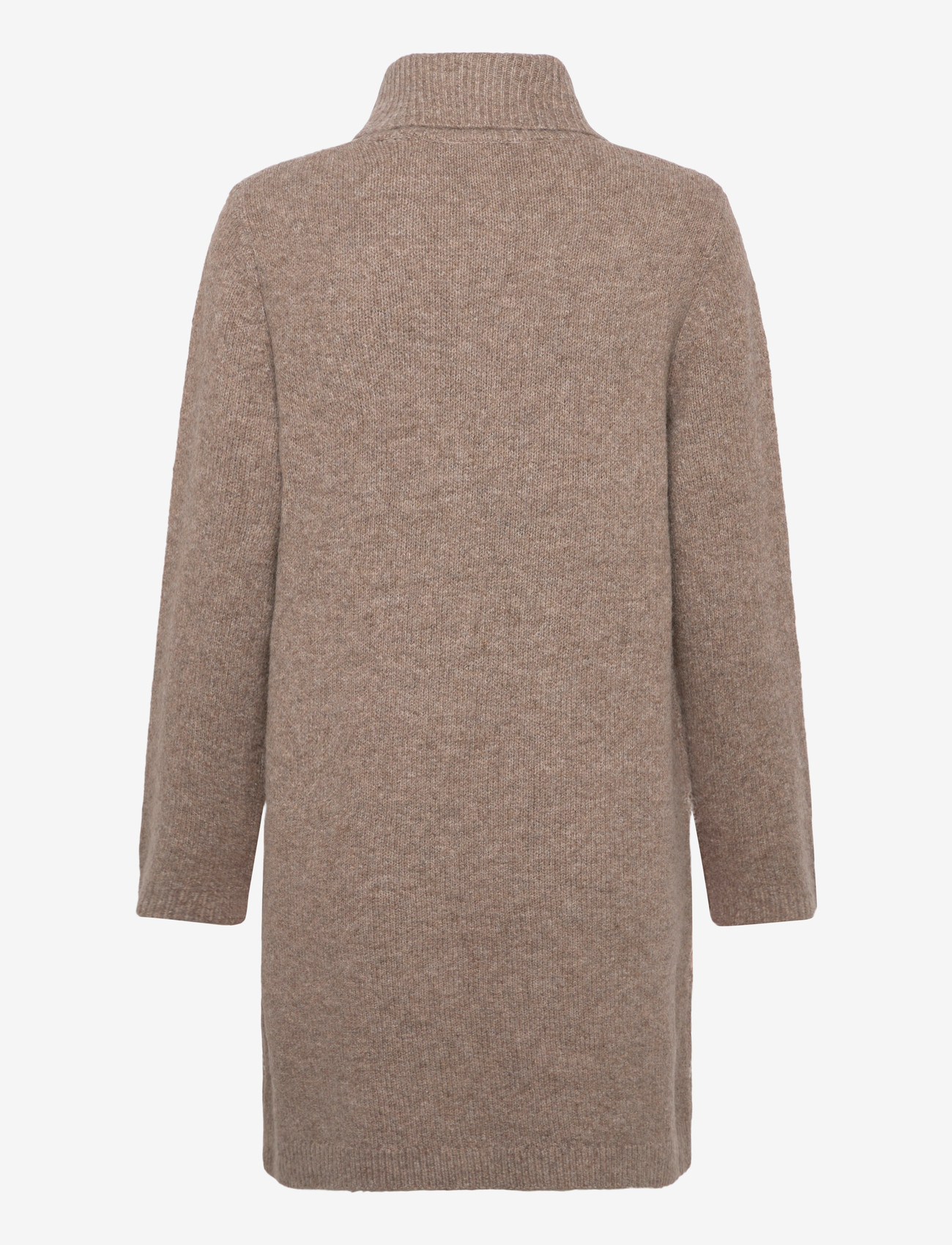 FREE/QUENT - Dress from Freequent in a soft, fine-knit material. The dress has long sleeves, - strikkjoler - desert taupe mel w pale m mel - 1