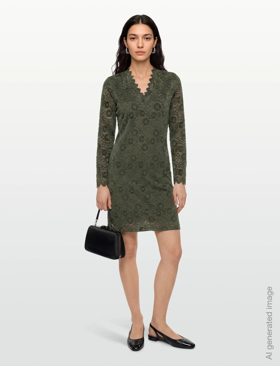 FREE/QUENT - FQGRY-DRESS - lace dresses - kombu green - 0