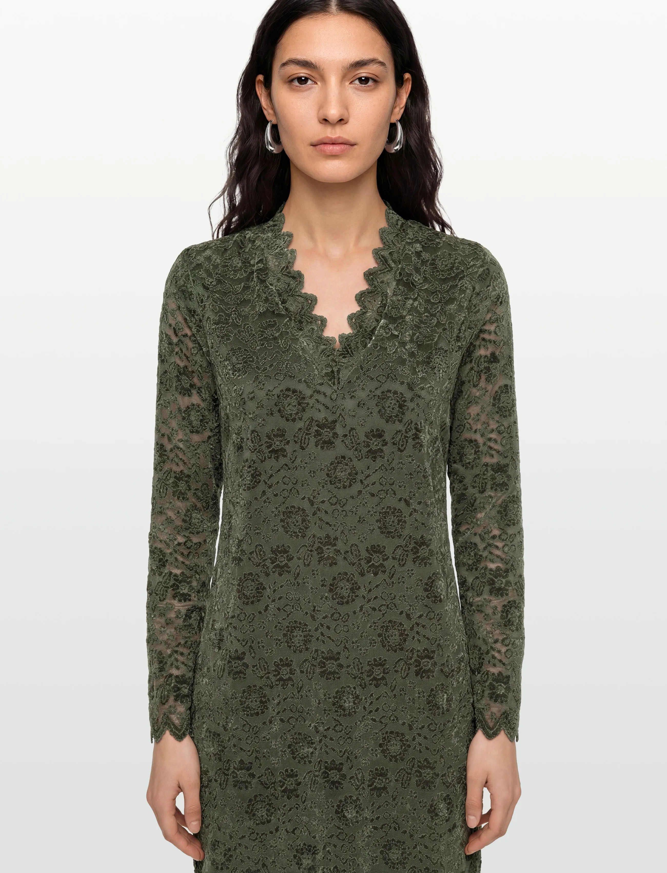 FREE/QUENT - FQGRY-DRESS - spitzenkleider - kombu green - 3