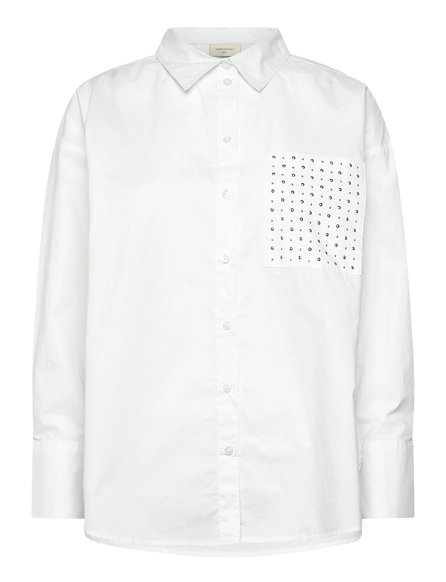 FREE/QUENT - FQKAMILLE-SHIRT - langärmlige hemden - bright white - 1