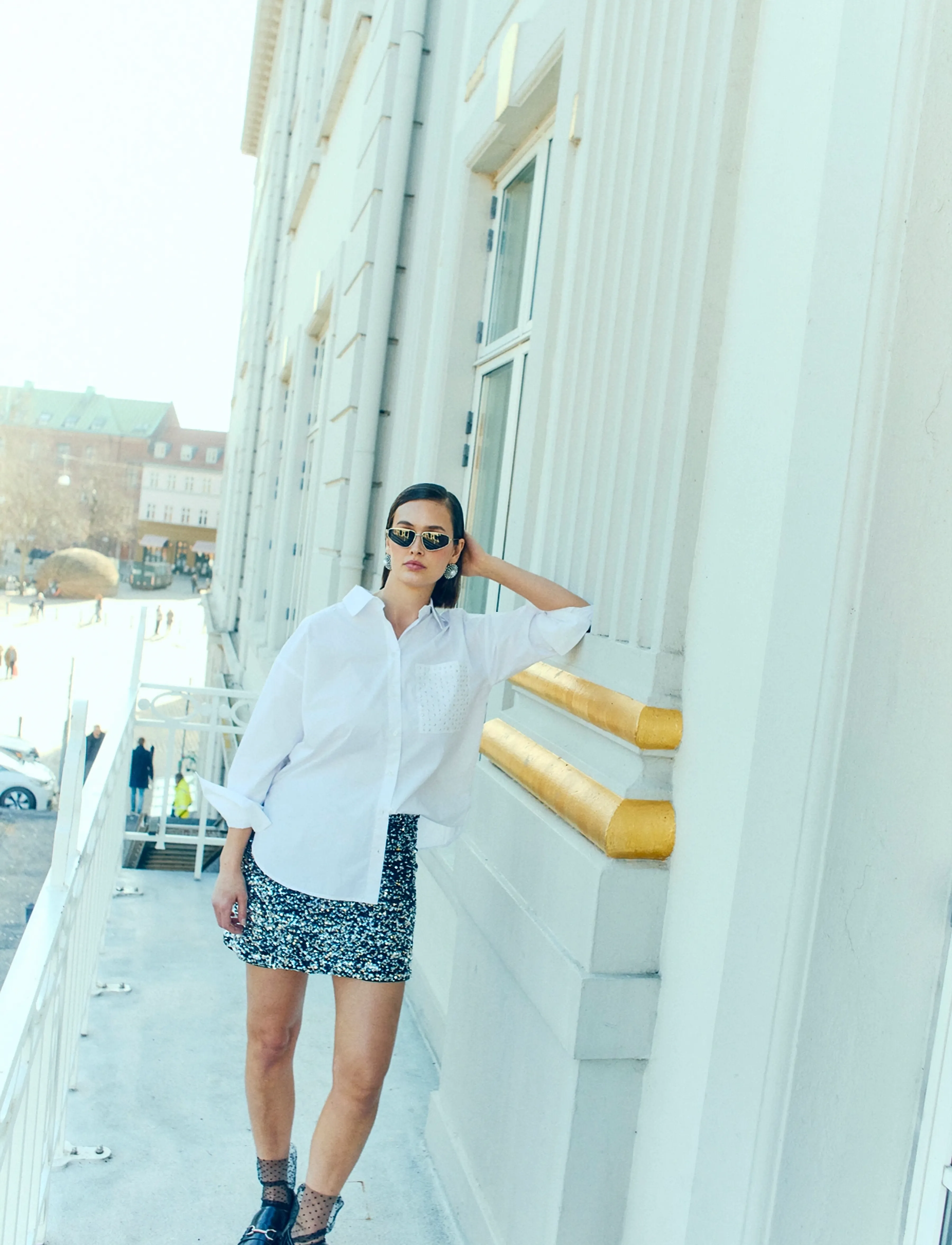 FREE/QUENT FQKAMILLE-SHIRT - Bluser & Skjorter - BRIGHT WHITE / white